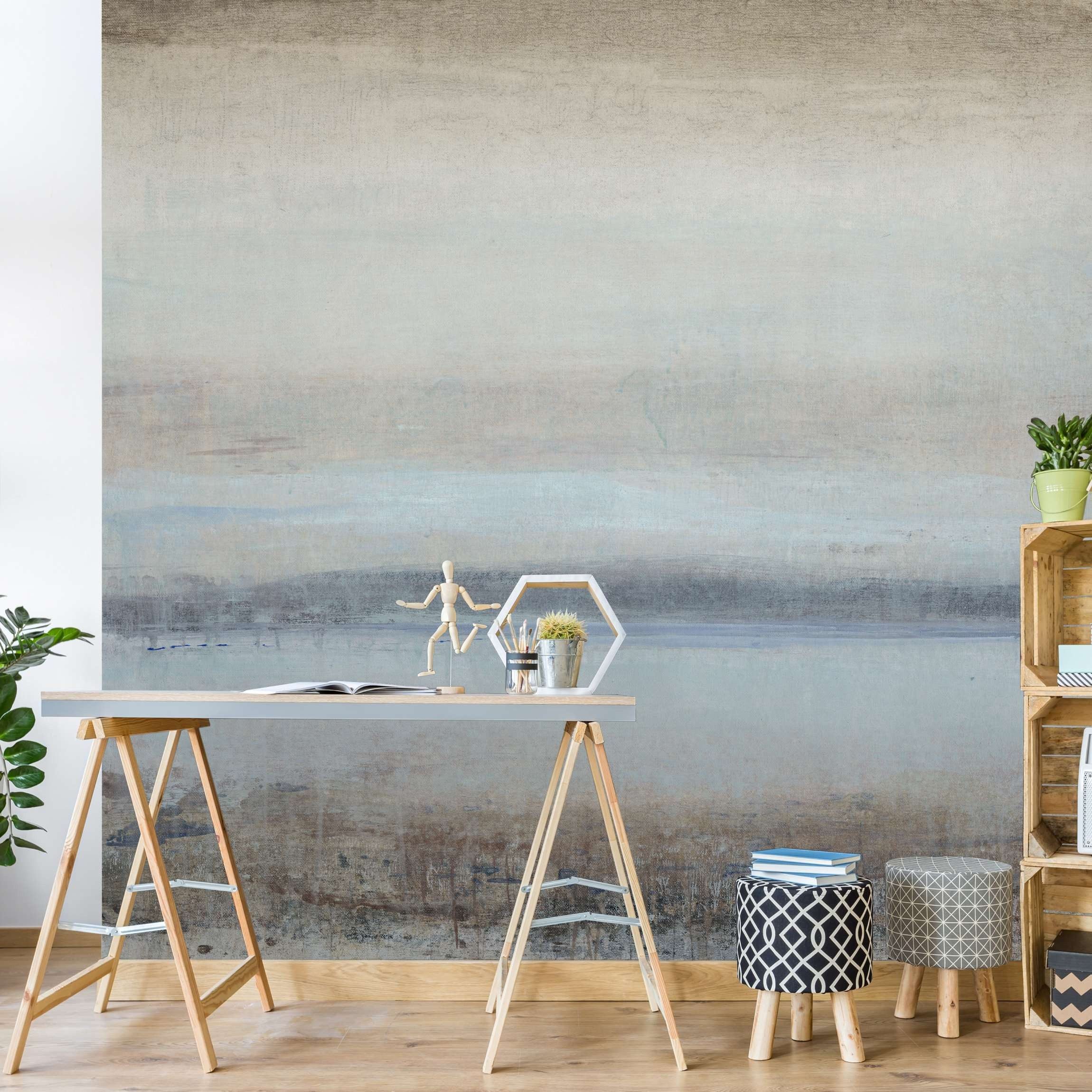 Bilderdepot24 Vliestapete Abstrakt Horizont Blau Tapete günstig online kaufen