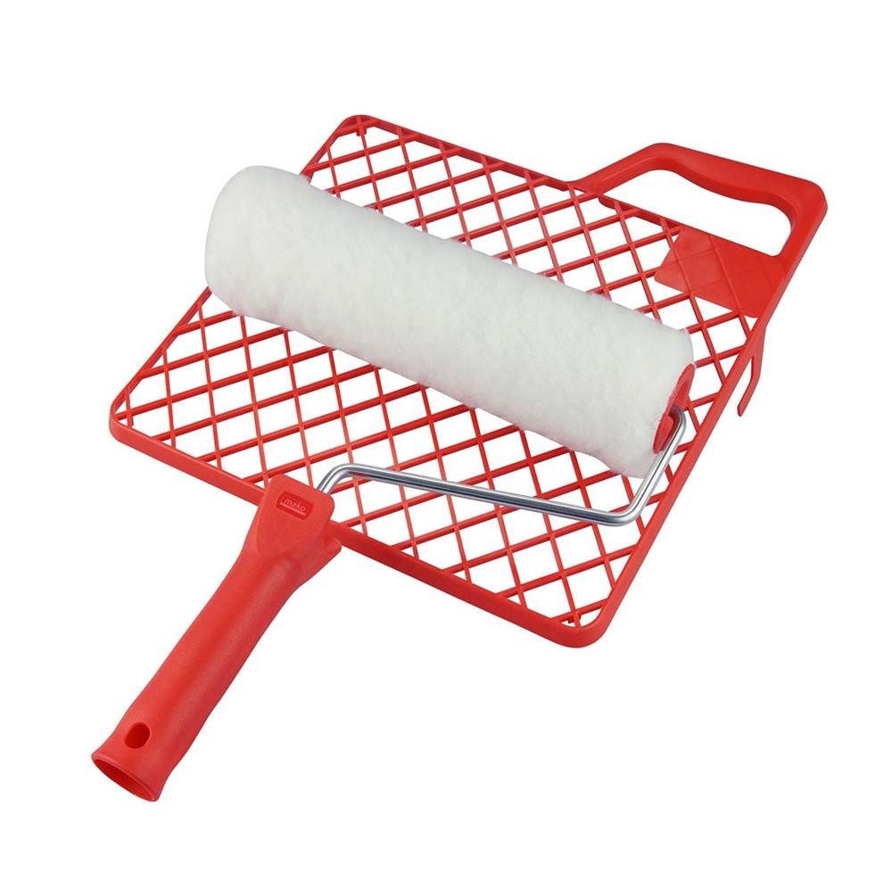 mako Малярный валик Basic Heimwerker-Set 2tlg Vestan Farbrolle Abstreifgitter Malerset (2tlg)