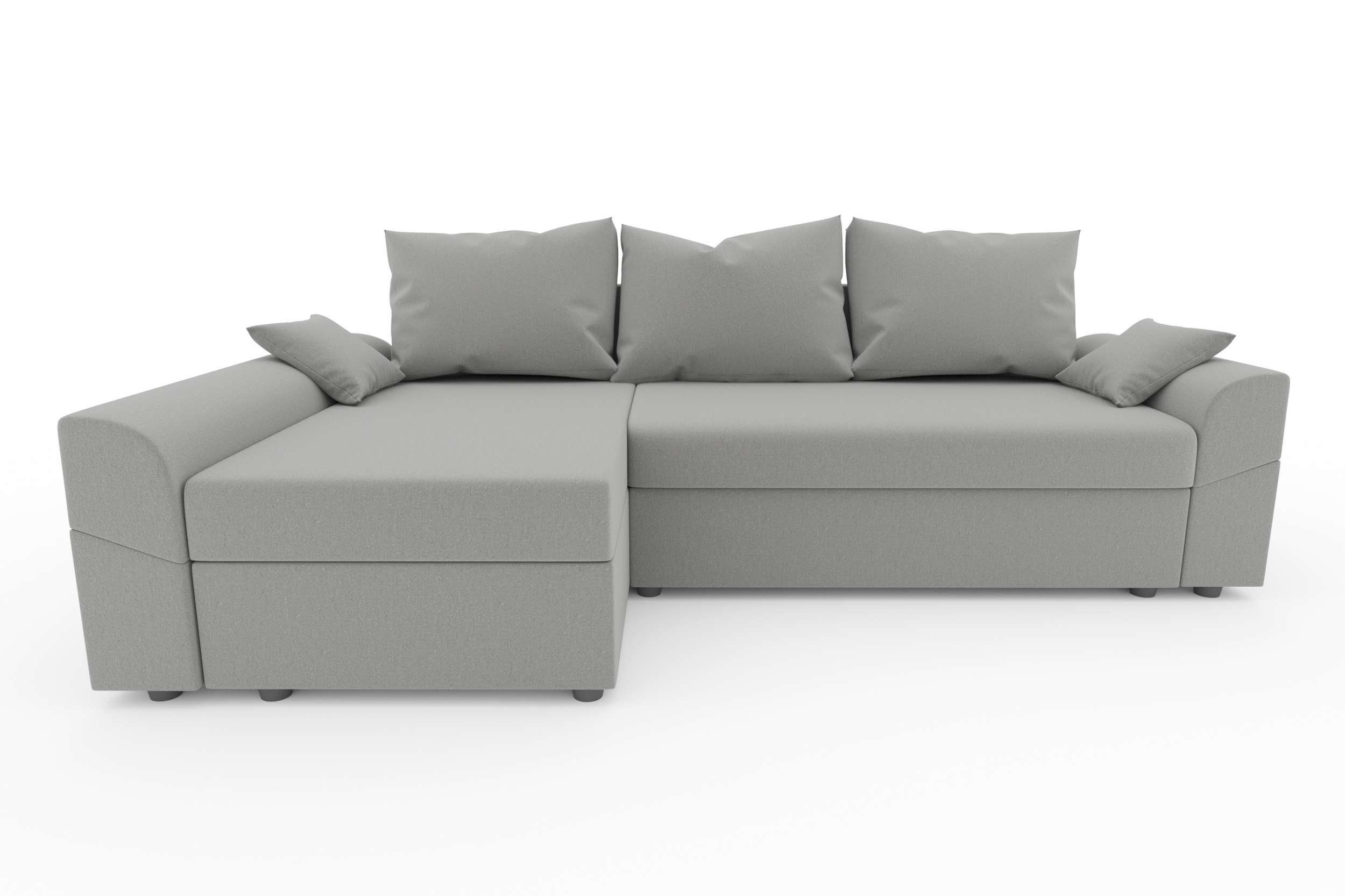 Bettfunktion, mit Eckcouch, Bettkasten, Ecksofa Sitzkomfort, Modern mit L-Form, Sofa, Design Aurora, Stylefy