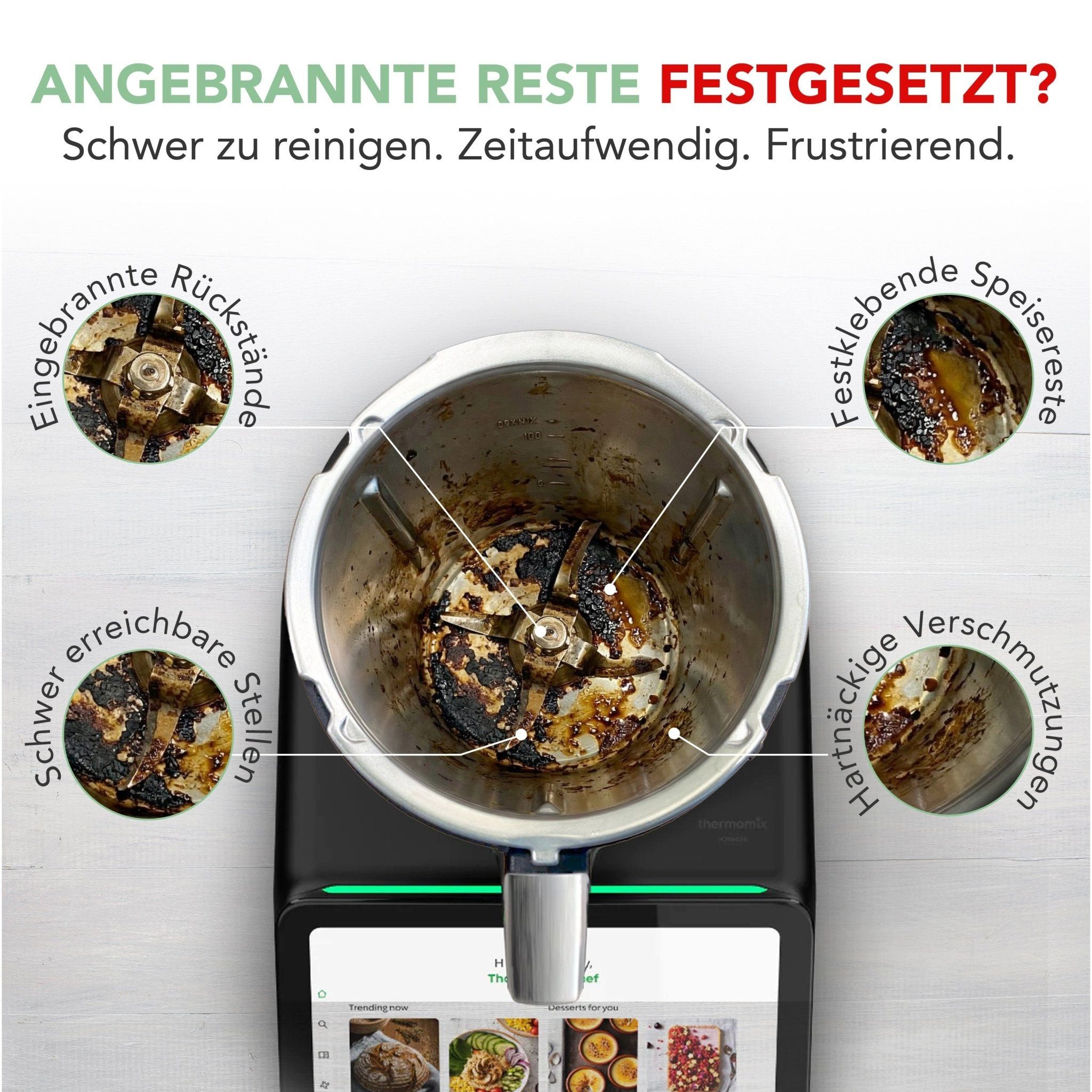 Wundermix Reinigungsbürste WunderBrush® Spin, Mixtopf-Reinigungsbürste für Thermomix