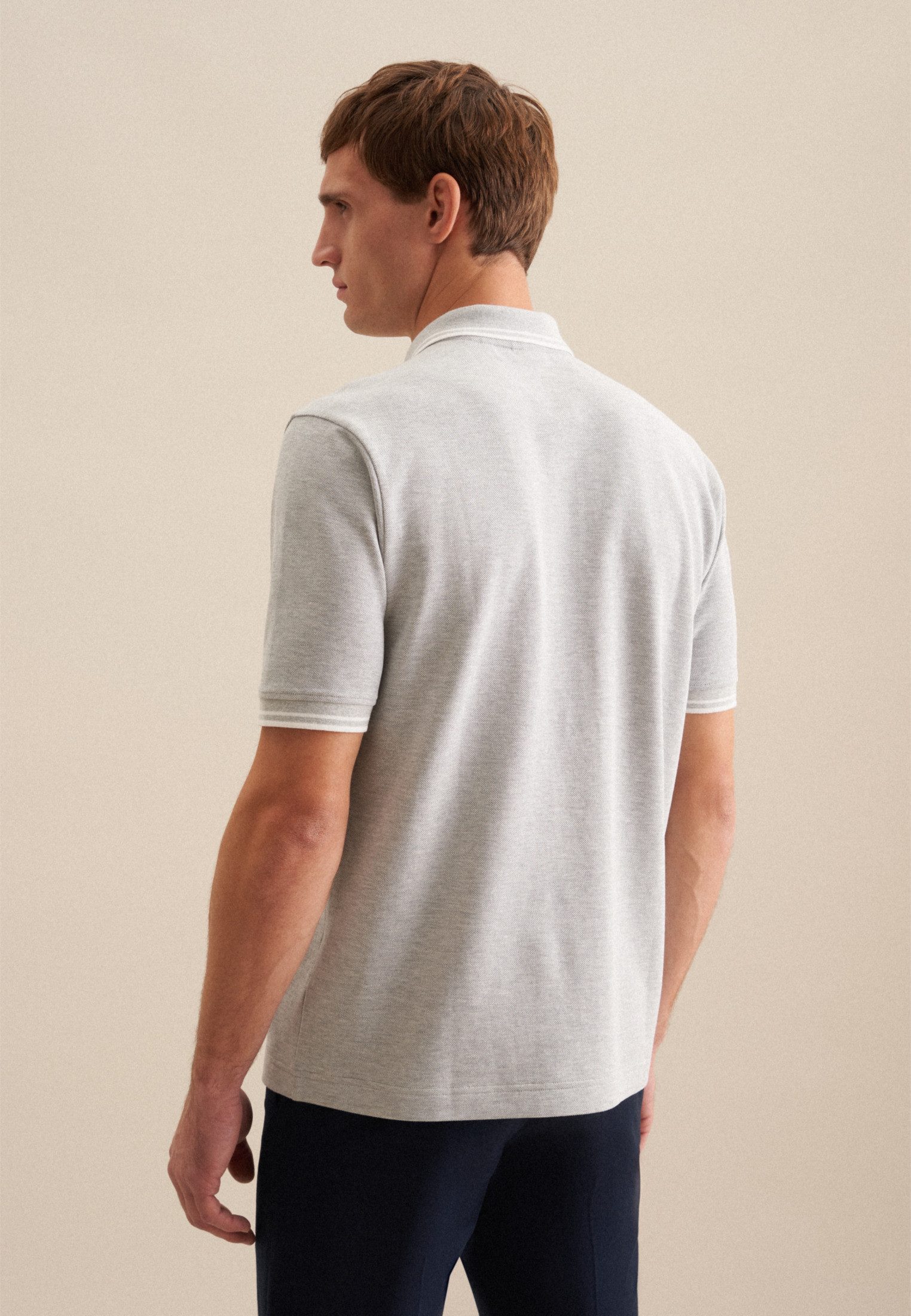 seidensticker T-Shirt "Regular" Kurzarm Kragen Streifen platziert günstig online kaufen