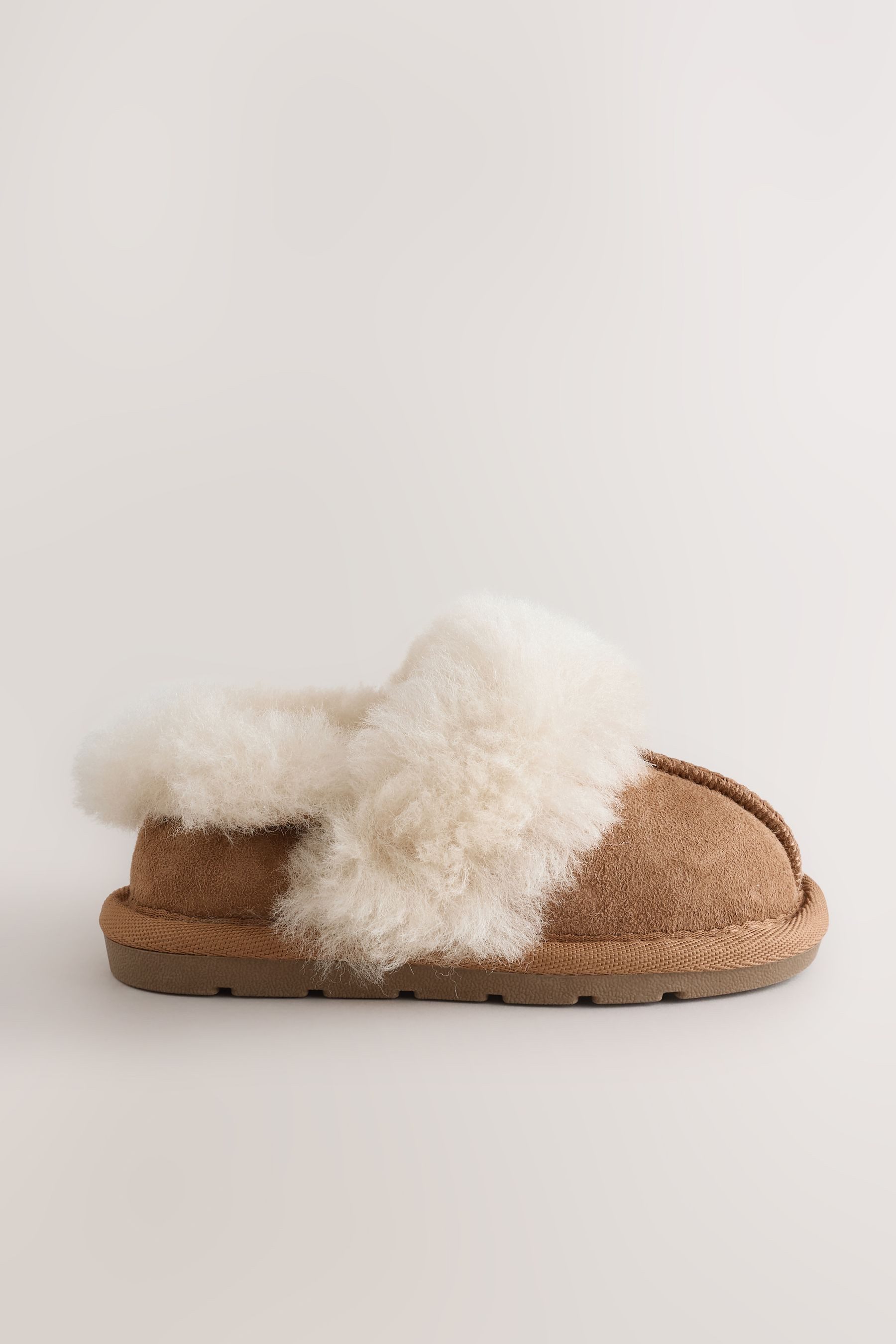 Next Hausschuhe aus Veloursleder mit Lammfellfutter Hausschuh (1-tlg)