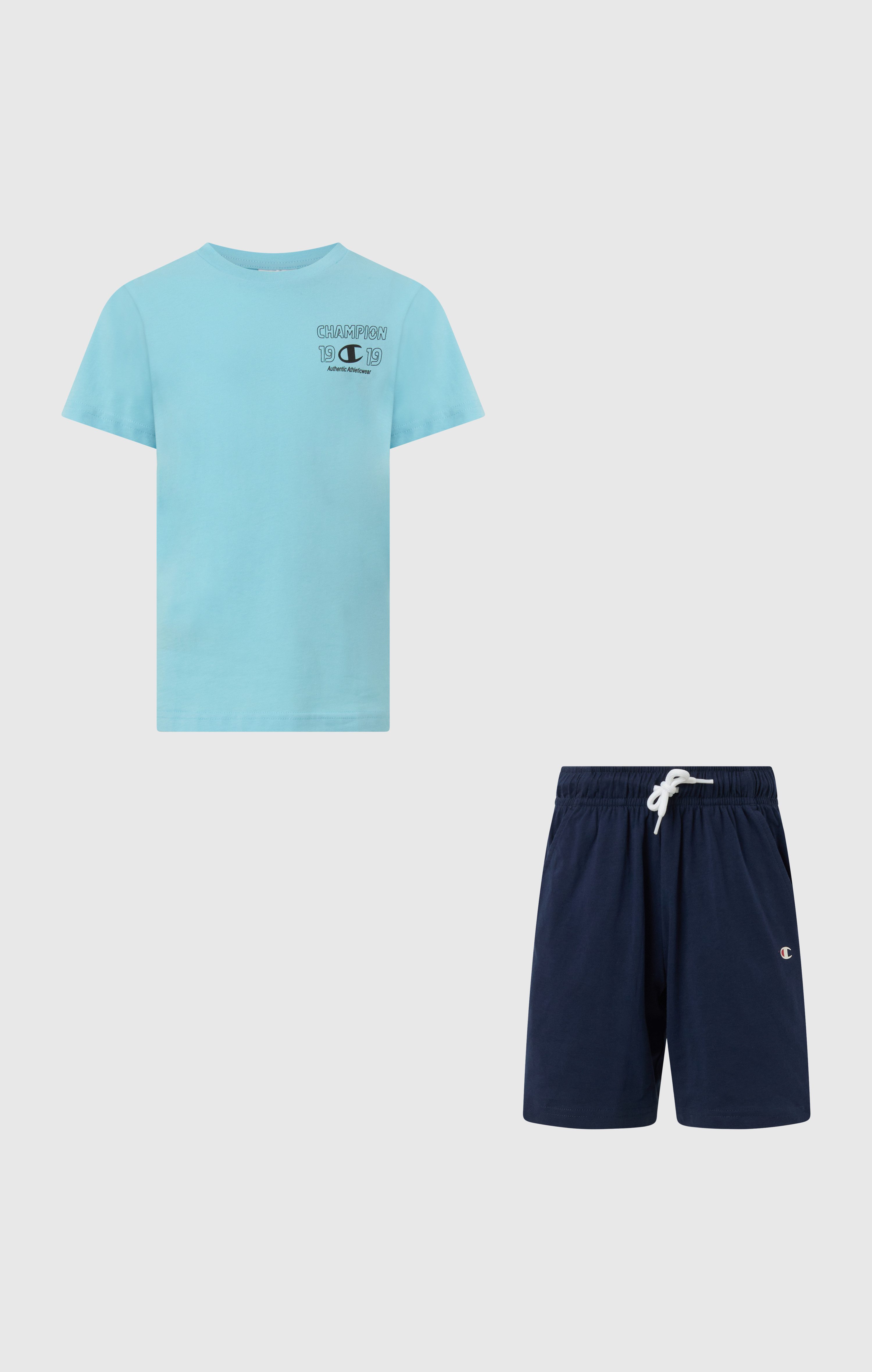 Champion T-Shirt & Shorts Graphic T-Shirt and Shorts Set (2-tlg) 2-teiliges Set aus T-Shirt und Shorts, für sportliche Aktivitäten