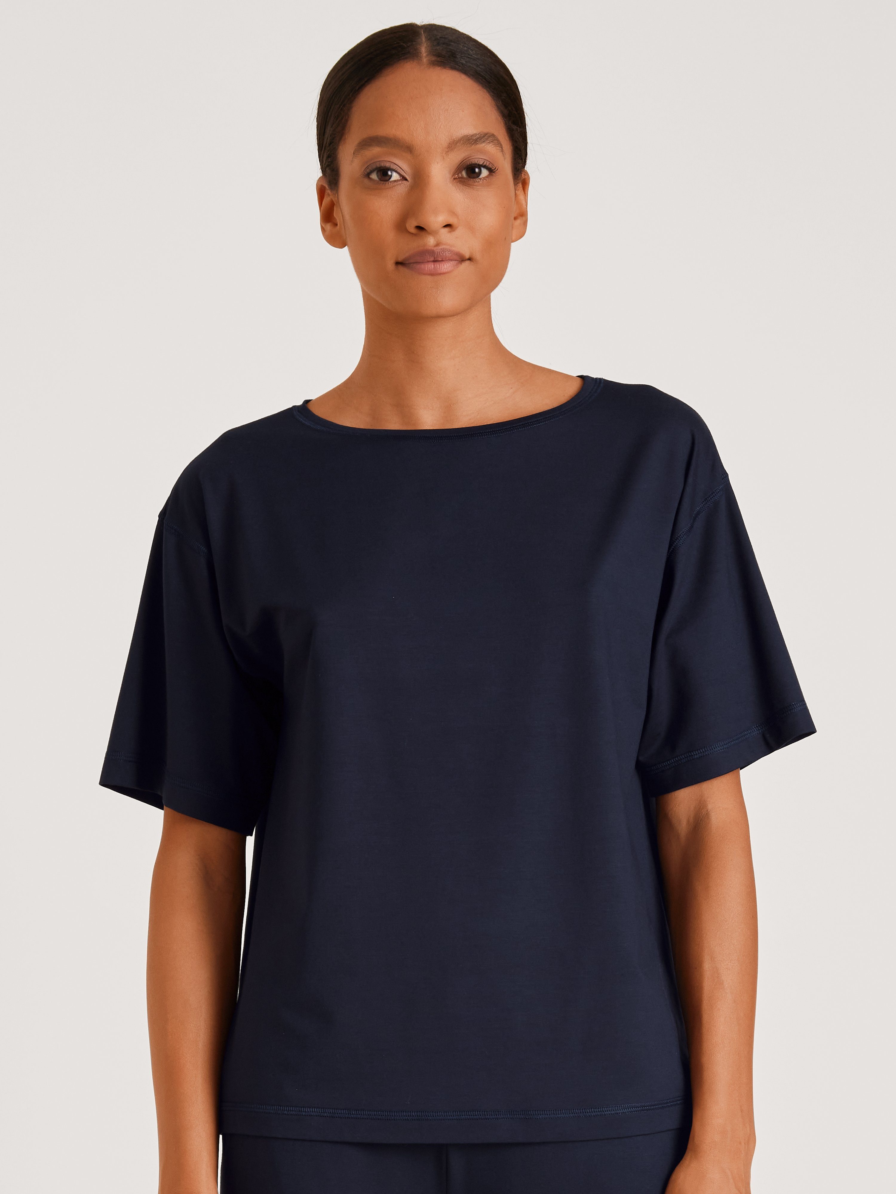 CALIDA T-Shirt Calida Damen 1-tlg., Stück, 14891 1 dark blue Stück) lapis (1 kurz Shirt