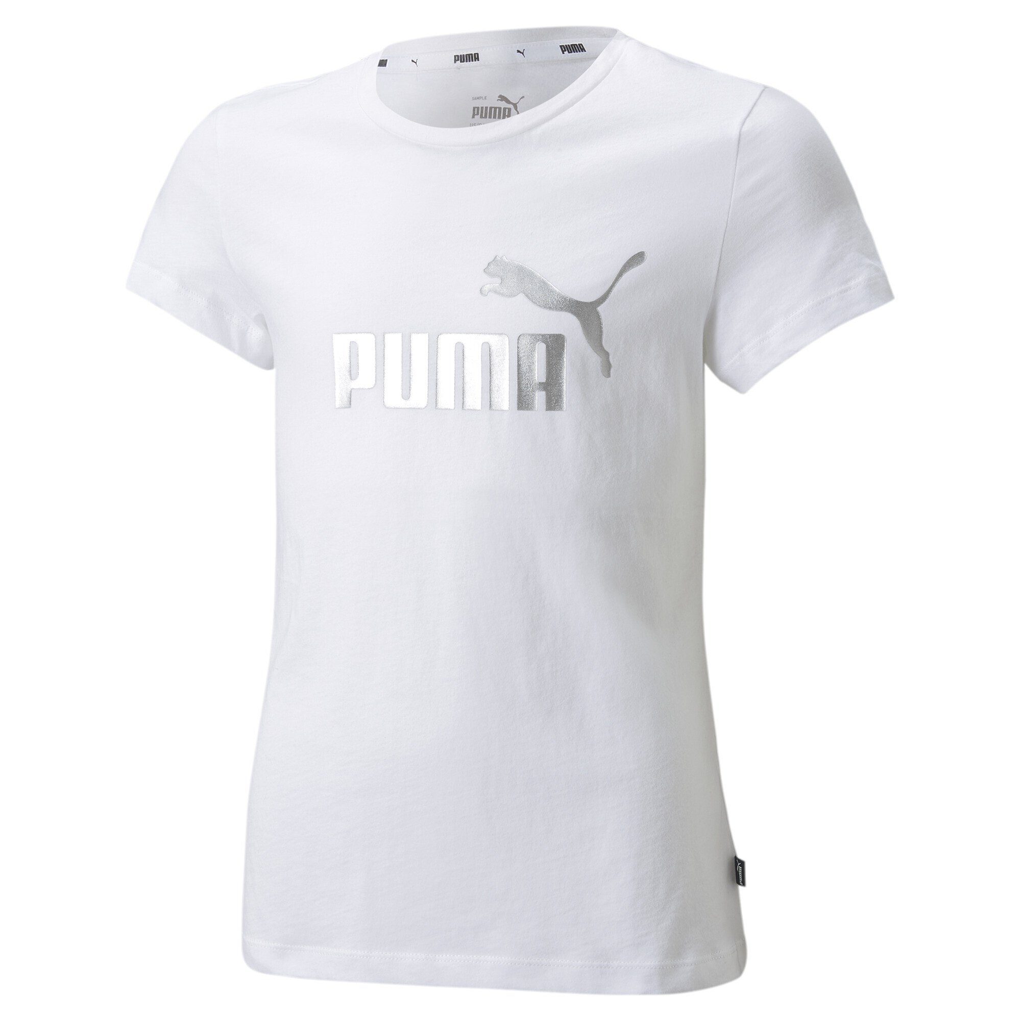 PUMA T-Shirt Essentials+ Logo T-Shirt Mädchen White