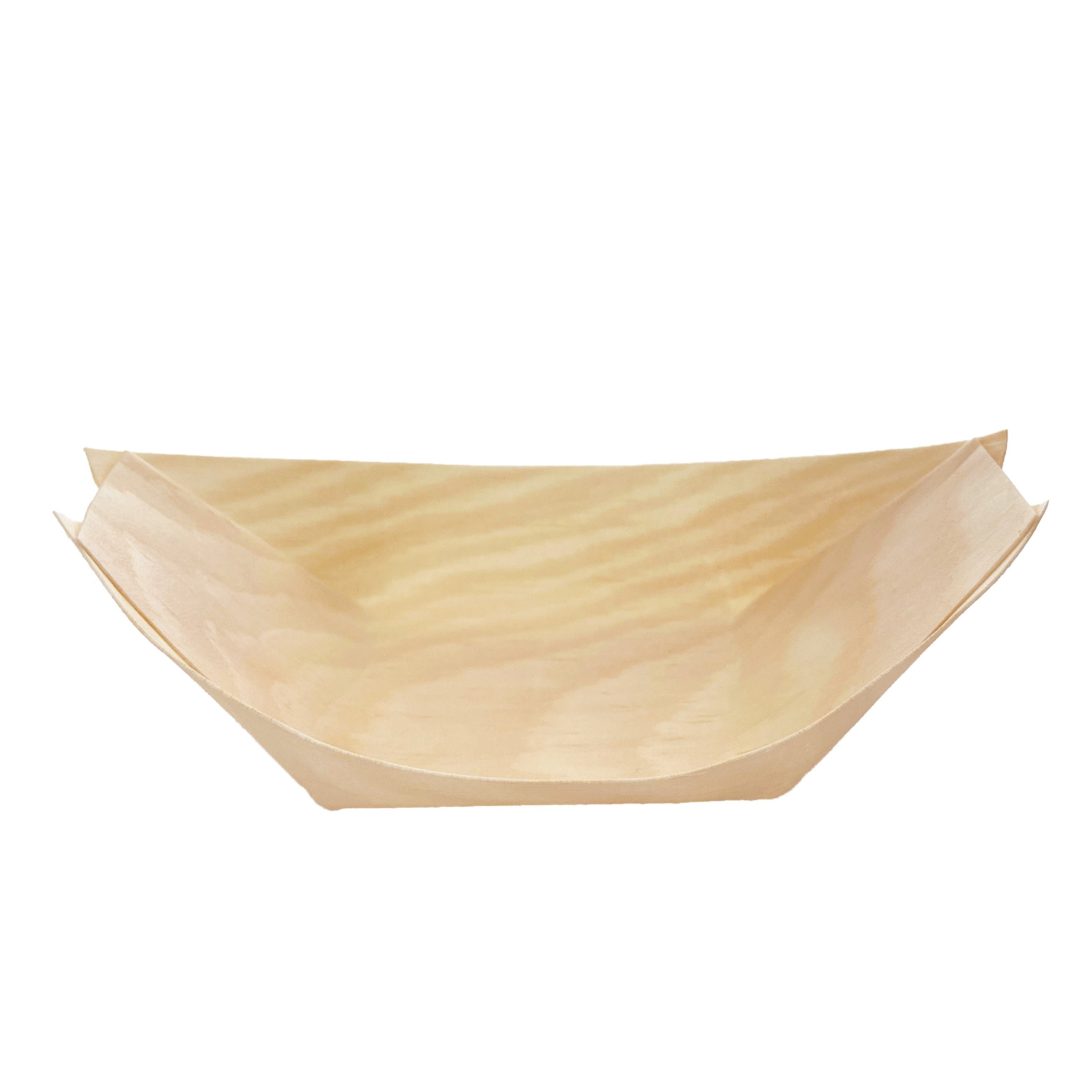 wisefood Einwegschale 50-tlg., Pinienholz Fingerfood Schiffchen - 17cm, Holz, (50-tlg)