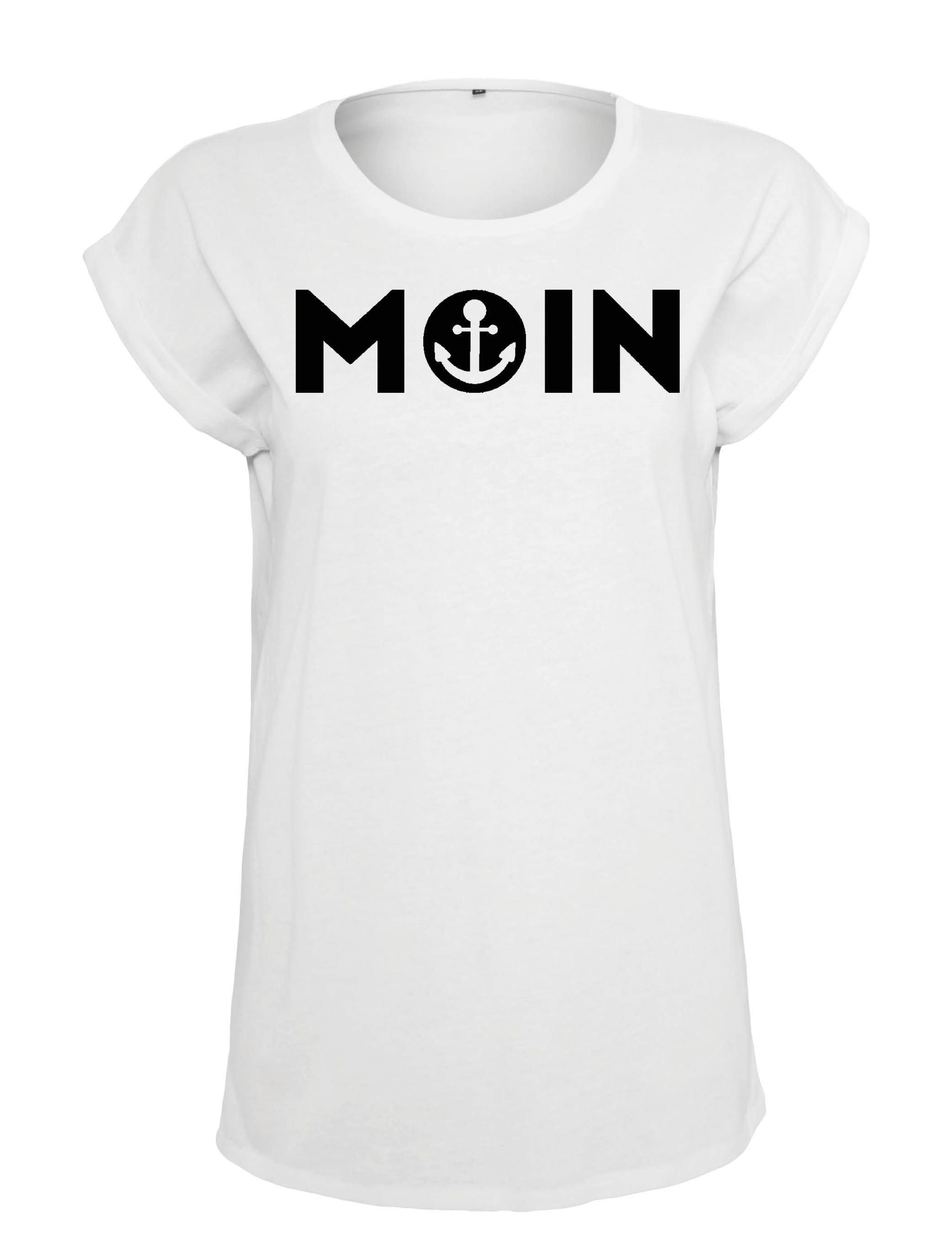 Youth Designz Print-Shirt "Moin mit Anker Print" Damen T-Shirt Statement Geschenk Frauen Motiv mit stylischen und schlichten Aufdruck