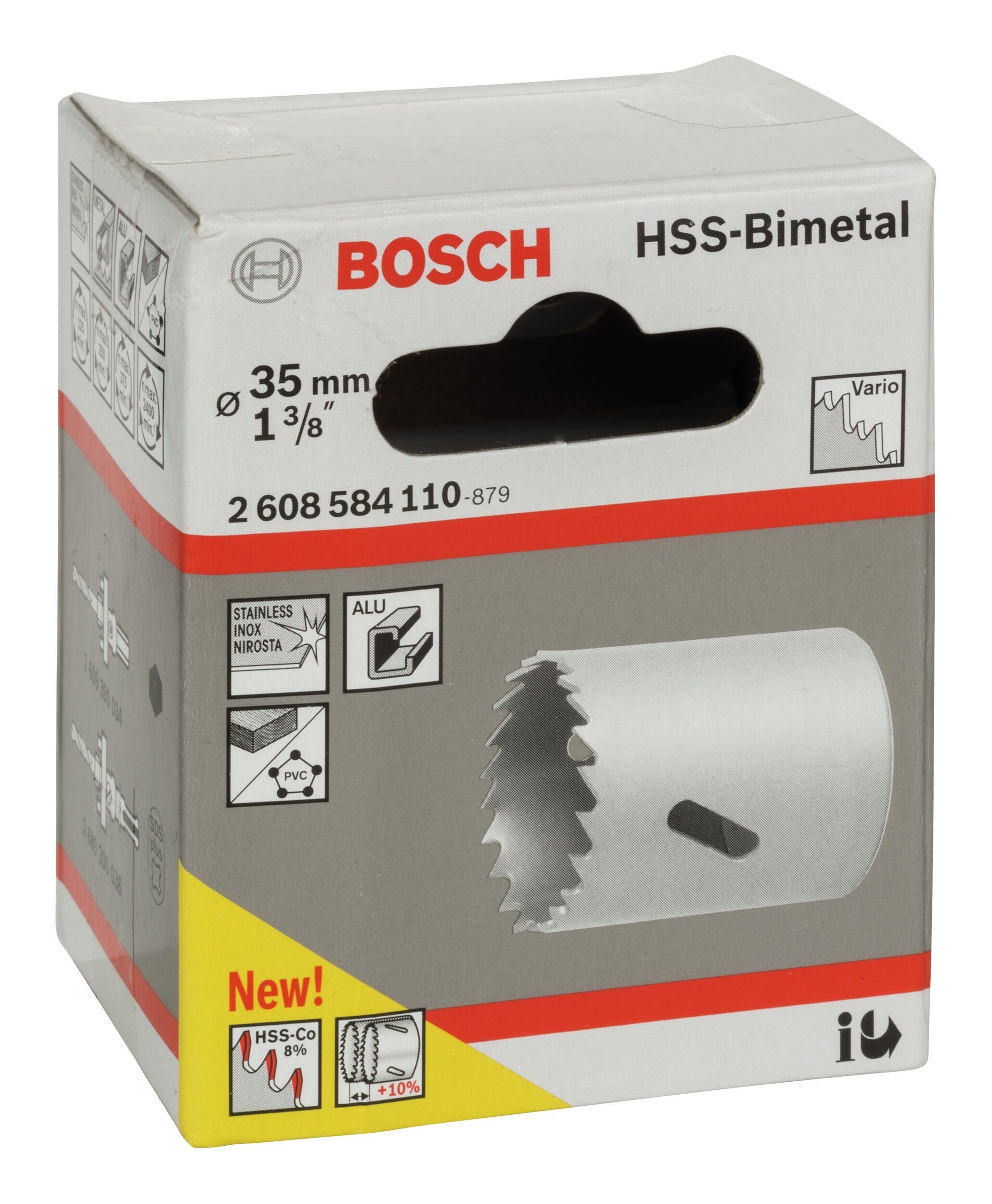 BOSCH Lochsäge, Ø 35 1 3/8" HSS-Bimetall - für mm, / Standardadapter
