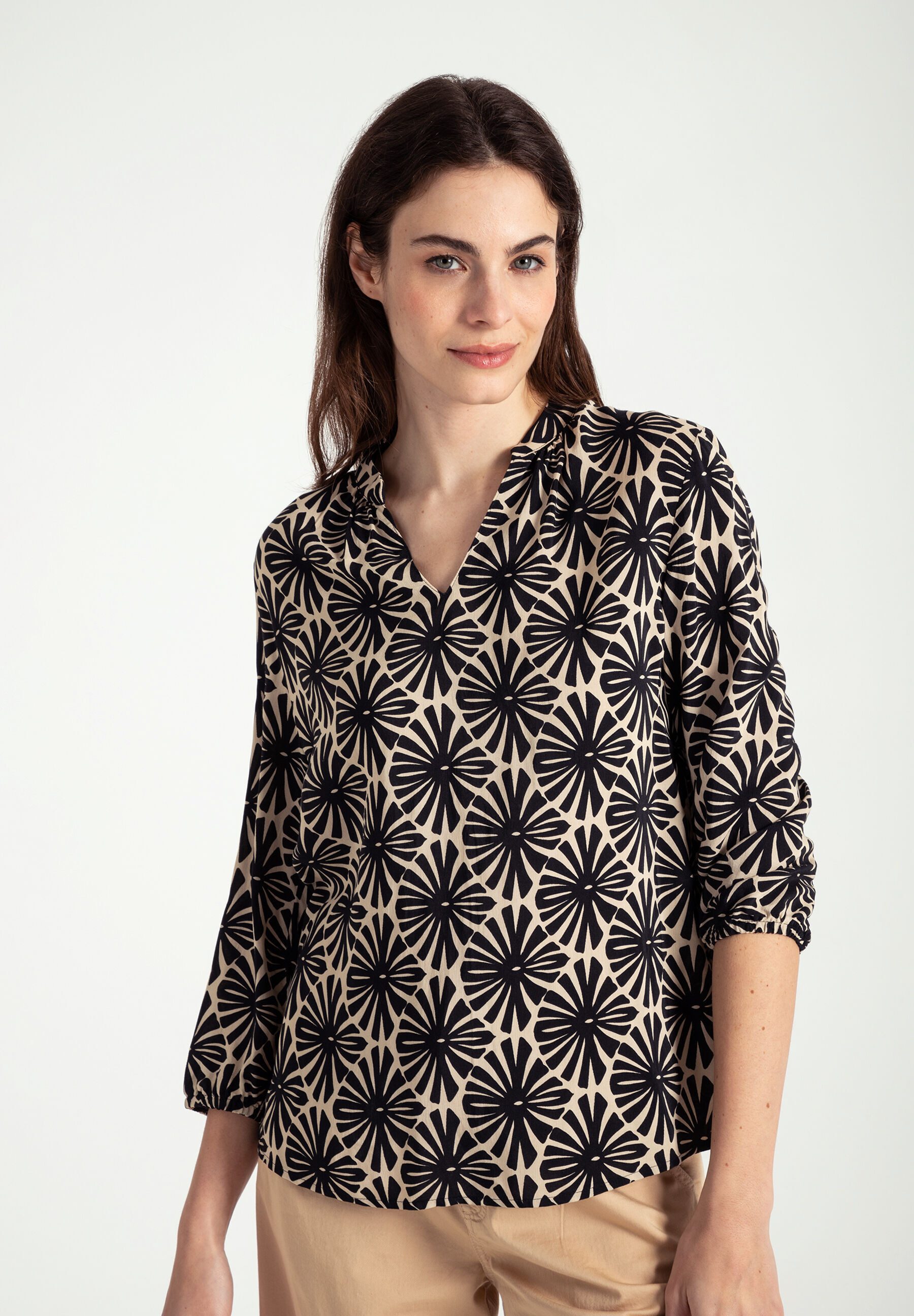 Klassische Bluse Printbluse