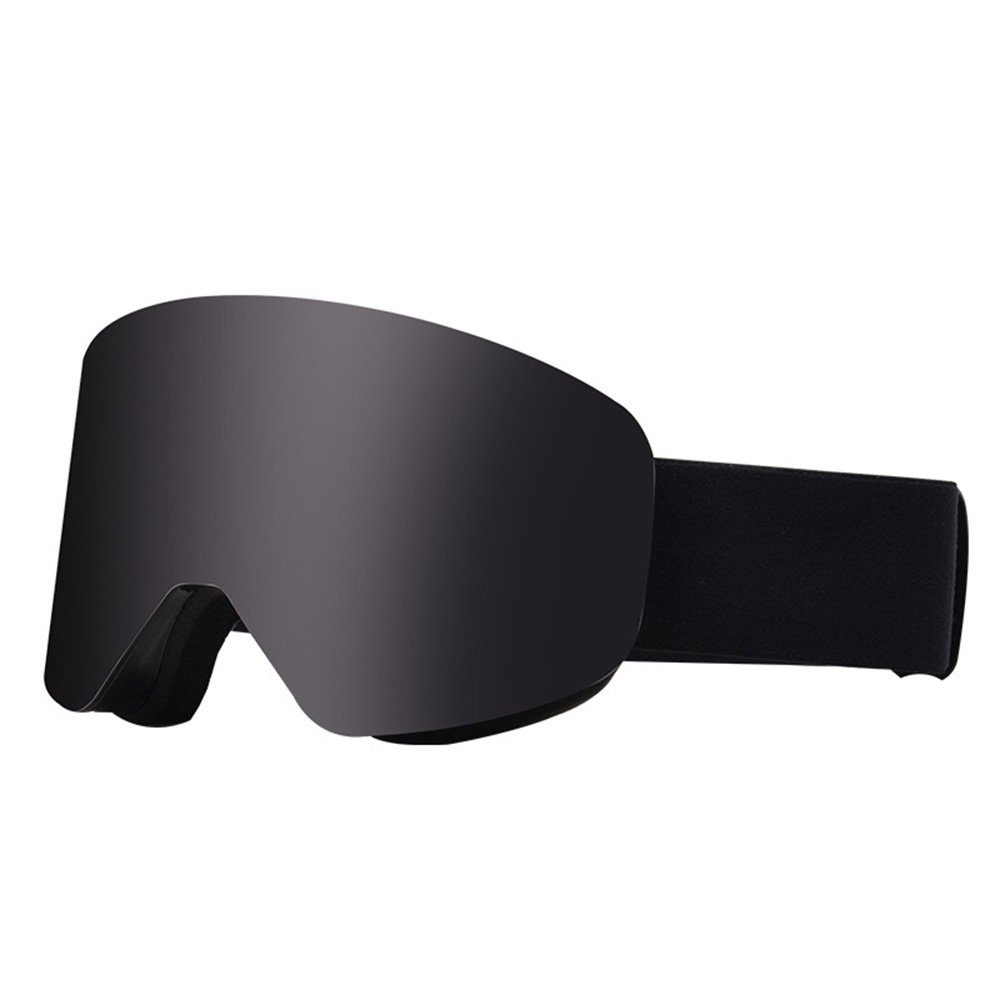 schwarz Skibrille UV Kontrastverstärkende Erwachsene, (1-St), mit praktischer Skibrille Anti-Beschlag-Beschichtung Mit Skibrille, UV-Schutz Dekorative Schutz, Für