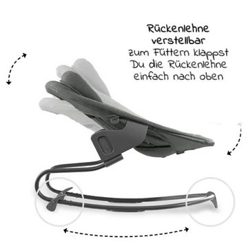 Hauck Hochstuhl Alpha Move Natur Newborn Set, Babystuhl ab Geburt inkl. Aufsatz für Neugeborene, Tisch, Sitzauflage