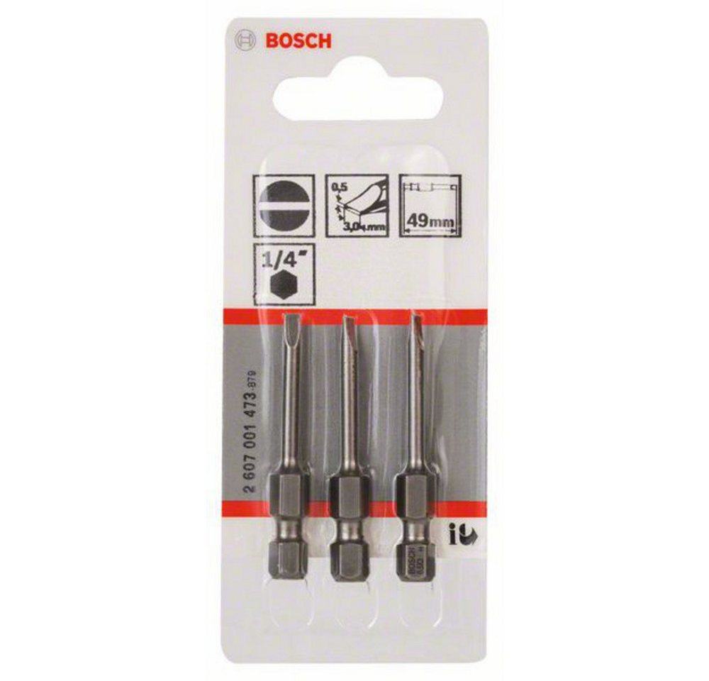 Thumbnail - Bosch Accessories Schlitz-Bit Bosch Accessories Schlitz-Bit 3 mm extra hart E 6.3 3 St.