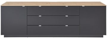 freiraum TV-Board Core, in schwarz supermatt Dekor, MDF, Spannplatte - 240x77x44 (BxHxT)