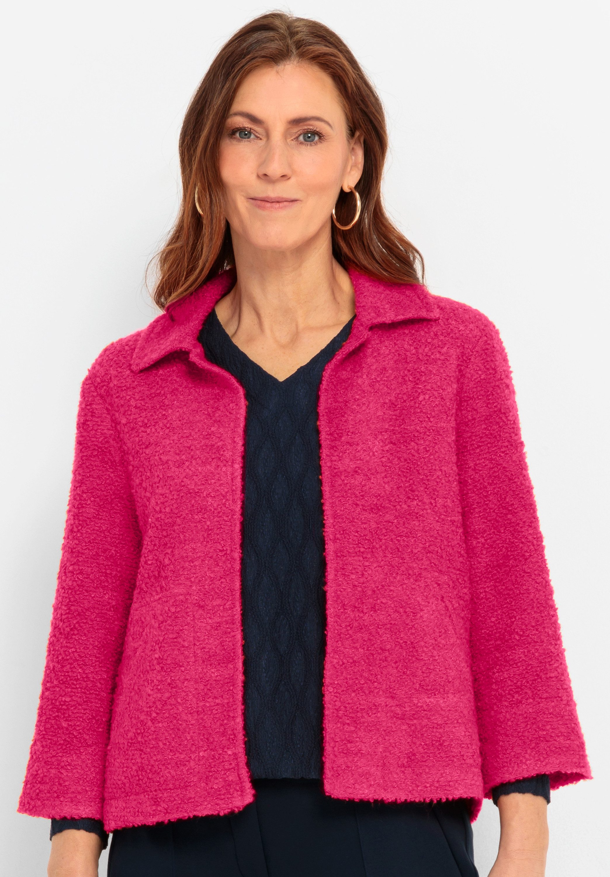 bianca Kurzblazer KATE in weicher Bouclé-Optik