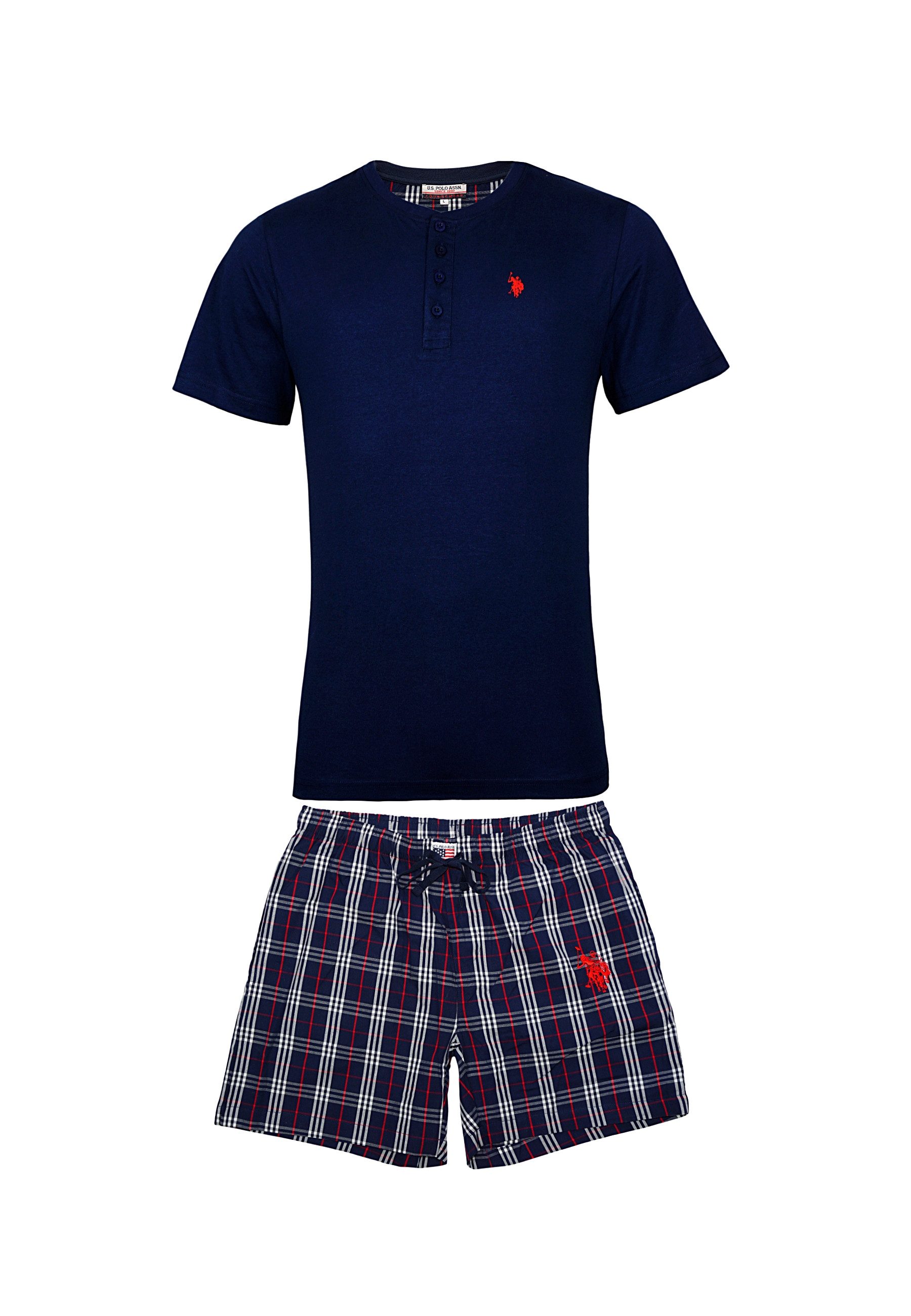 U.S. Polo Assn Pyjama Pyjama Set Shirt und Boxershort (1 tlg)