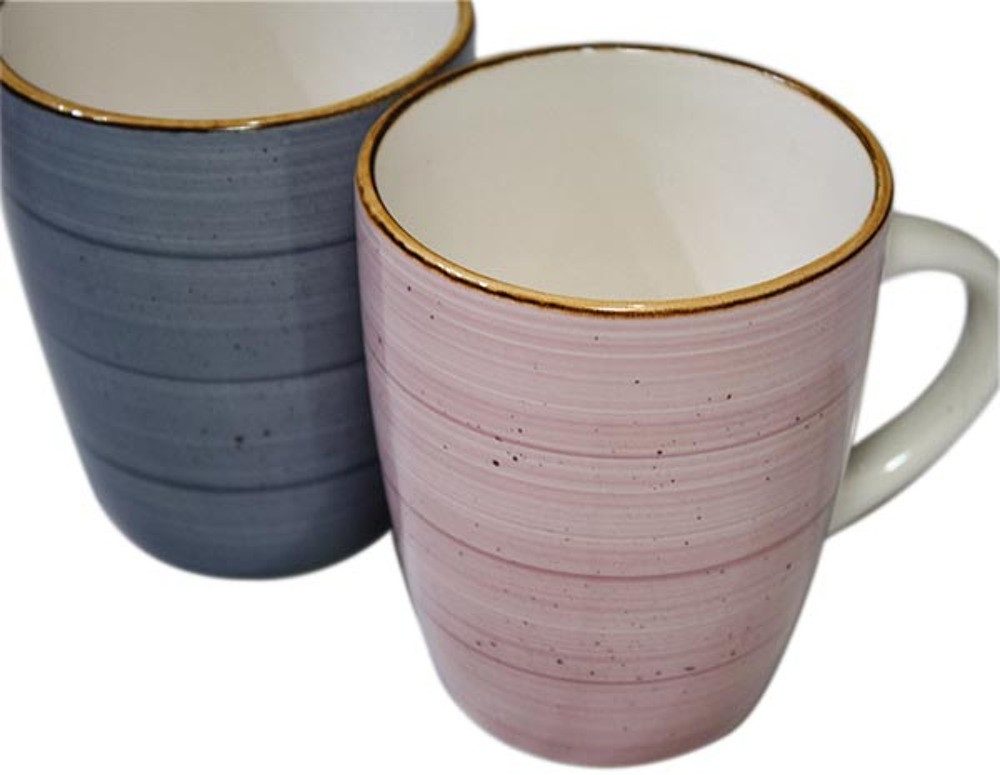 Jean Products Tasse 6er Set Tassen Kaffeetassen Becher 350 ml Tee Tasse 50935 Keramik, 6-tlg., Keramik