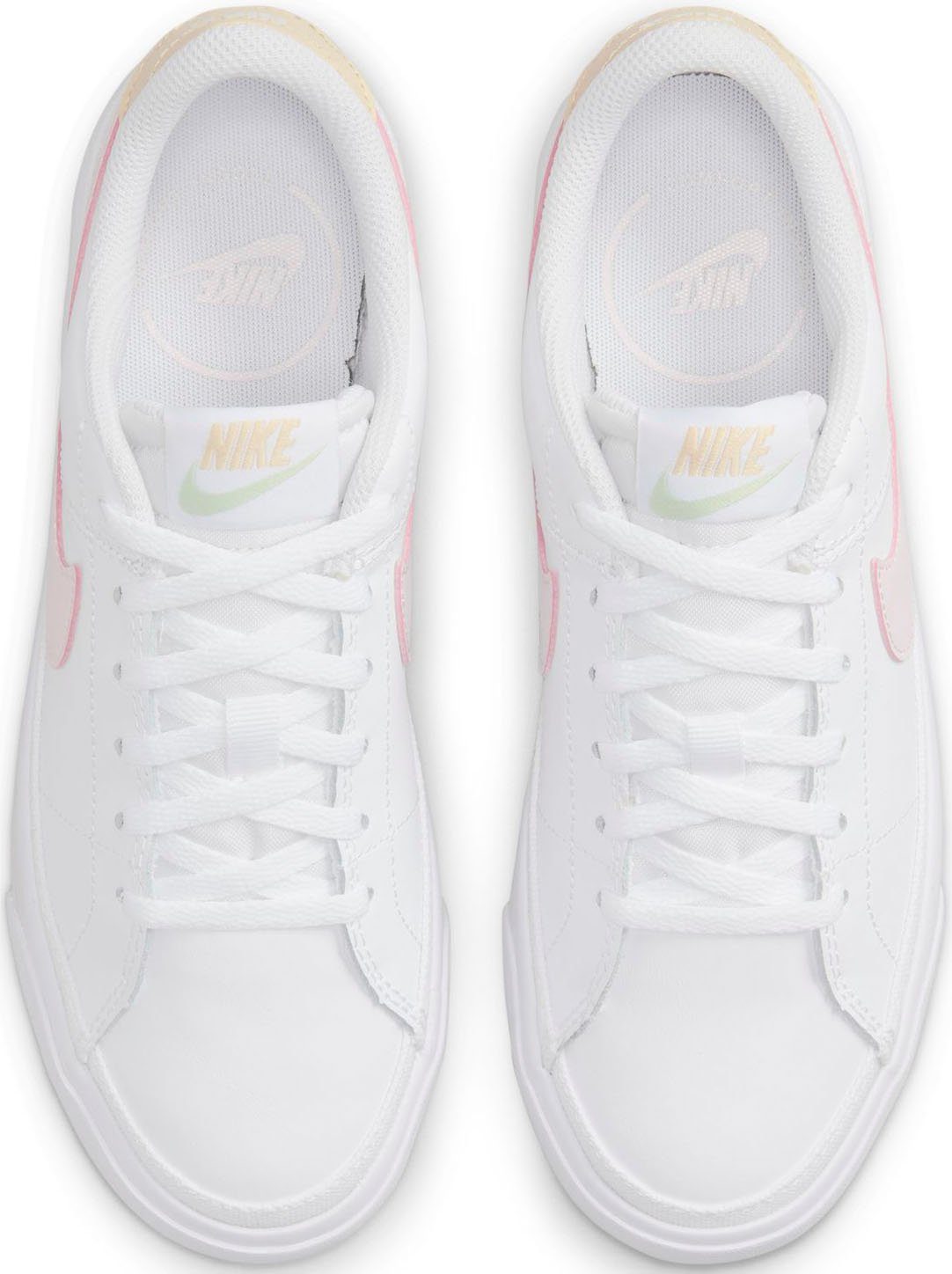 Nike Sportswear COURT LEGACY weiß-pink (GS) Sneaker