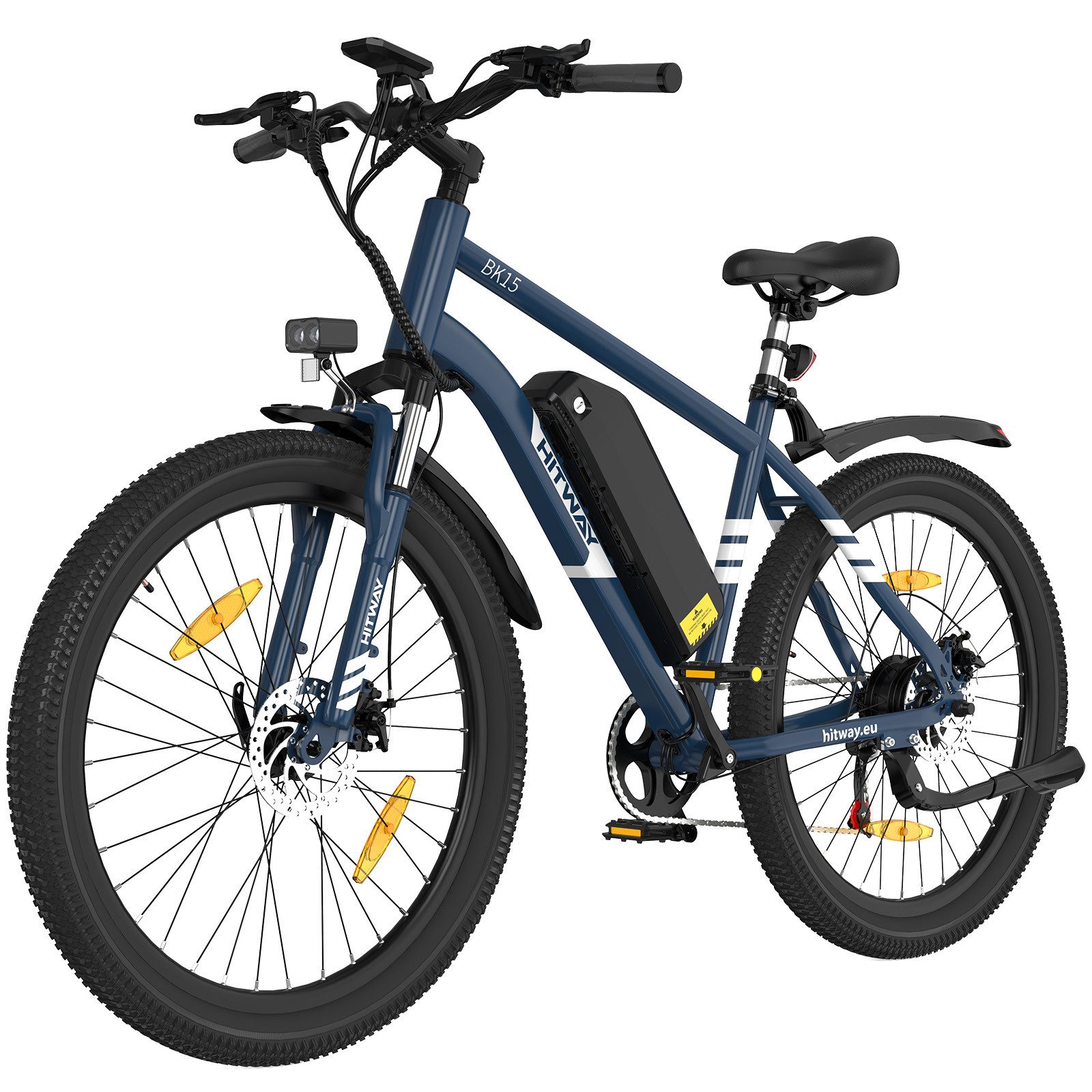 HITWAY E-Bike Mountainbike 27,5 Zoll Elektrofahrrad 36V13Ah Akku max. 60-100km, 7 Gang shimano shimano Schaltwerk, Kettenschaltung, Heckmotor, 468 Wh, (1 tlg), E-Faltrad MTB E Mountainbike für Damen u. Herren