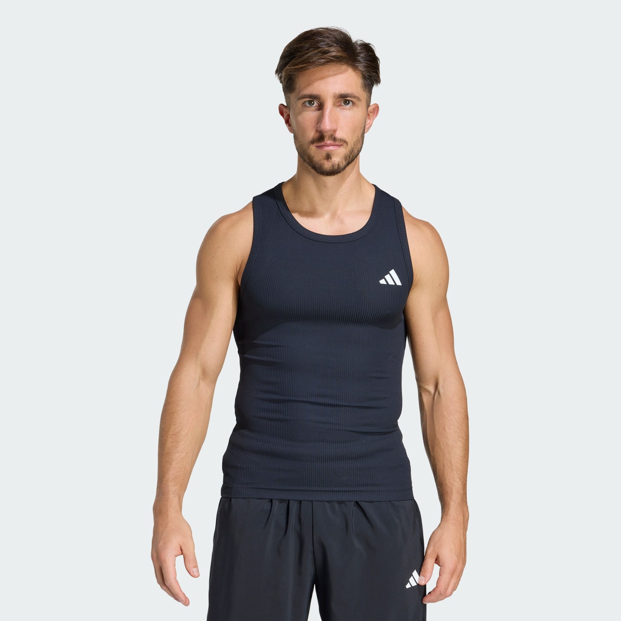 adidas Performance Trainingsleibchen POWER ESSENTIALS WORKOUT RIB TANKTOP (1-tlg)