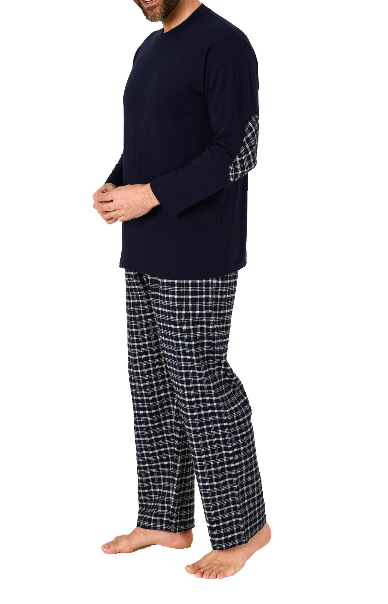 Trend by Normann Pyjama Herren Schlafanzug lang mit Flanell Hose - auch in Übergrößen – Bild 3 von 5
