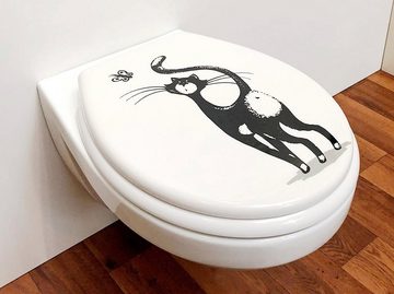 ADOB WC-Sitz Katze, Absenkautomatik, zur Reinigung abnehmbar
