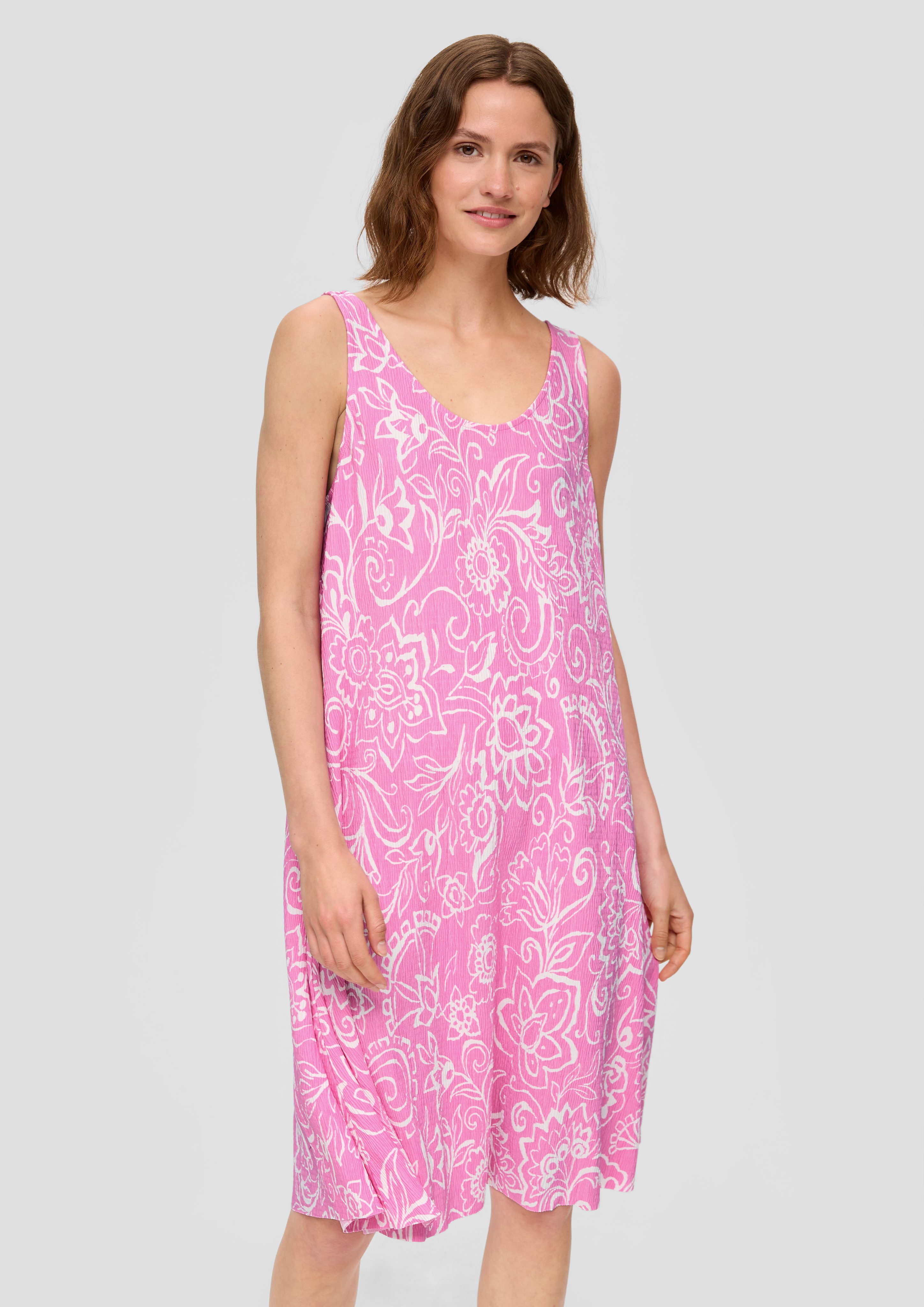 s.Oliver Minikleid Plissiertes Jersey-Kleid im Relaxed günstig online kaufen