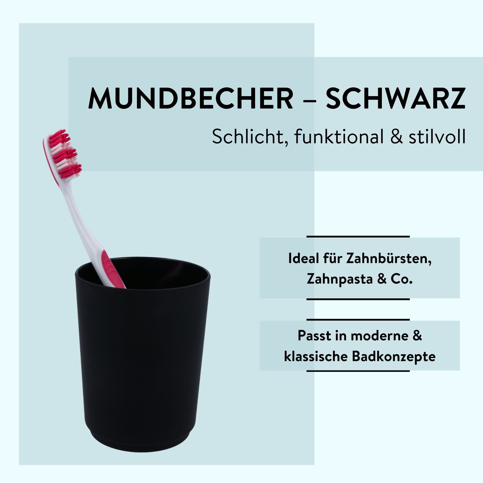 PARSA Beauty Zahnputzbecher Essential Zahnputzbecher Flair, Rutschfest mit Soft-Touch-Finish
