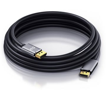 Primewire Audio- & Video-Kabel, DP, DP Stecker auf DP Stecker (100 cm), Premium DisplayPort Kabel 8K 7680 x 4320 @ 60 Hz mit DSC - 1m