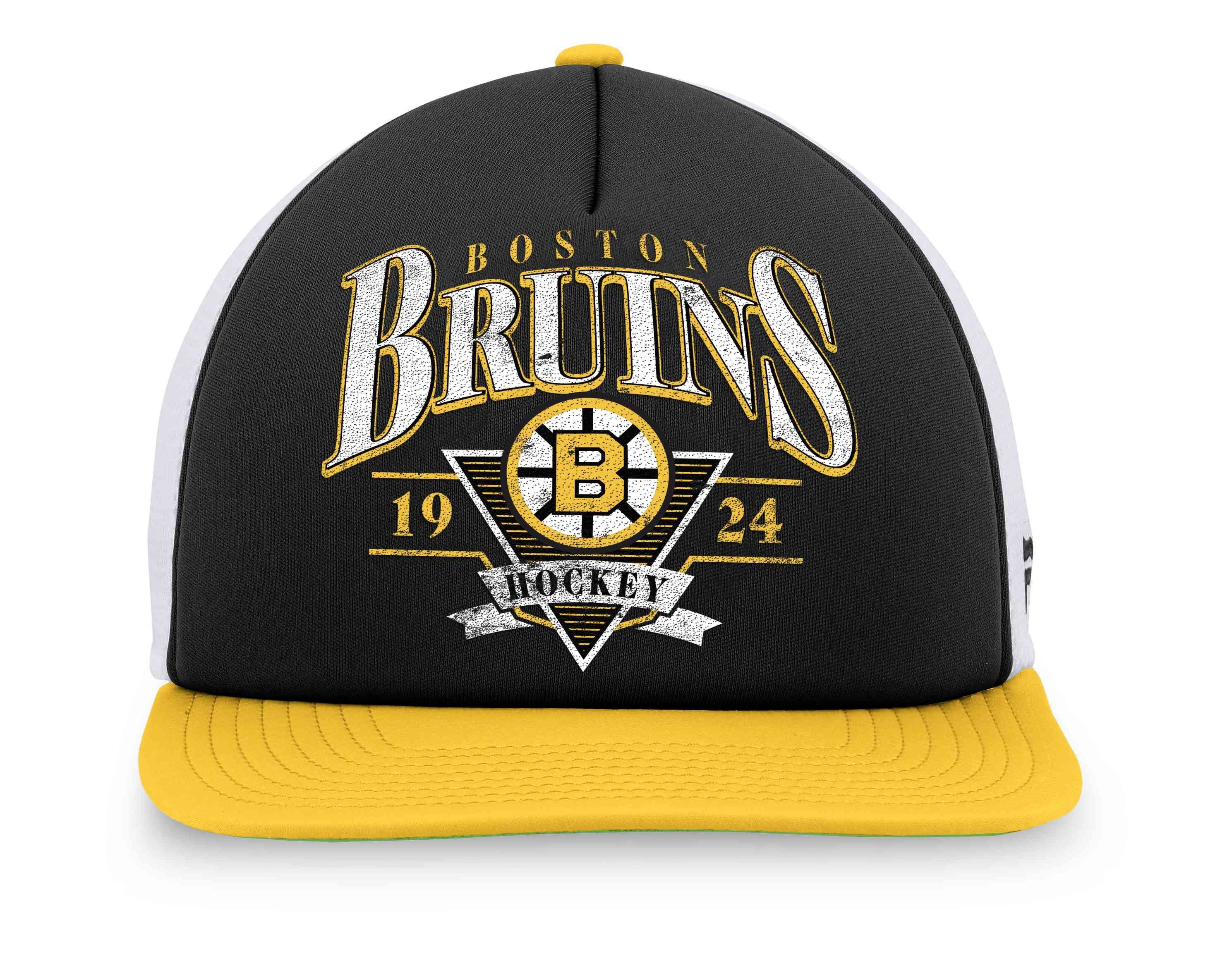 Bruins True Classic Foam Trucker Fanatics Snapback Cap Boston Front NHL