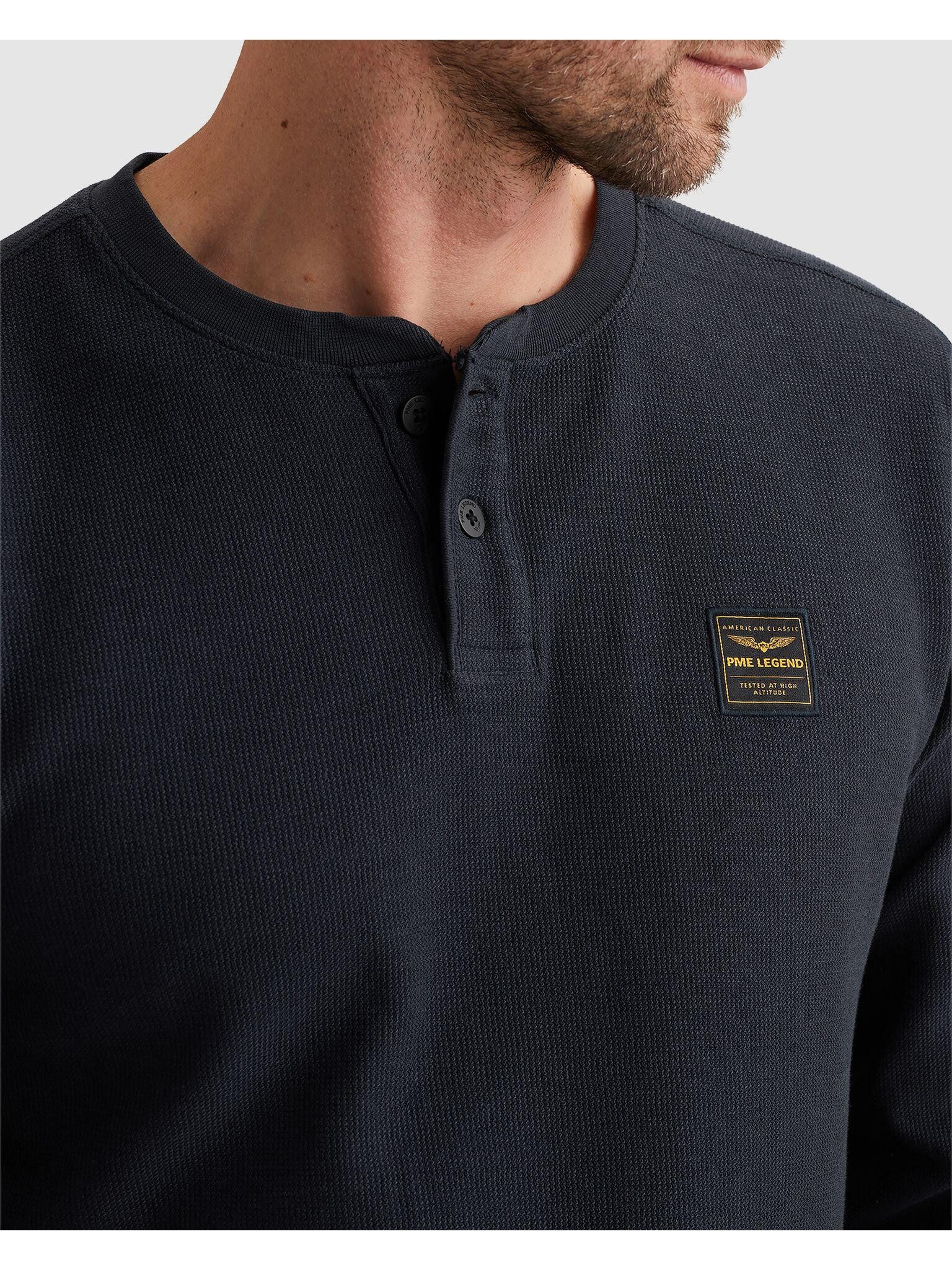 PME LEGEND Henleyshirt mit Logo-Badge