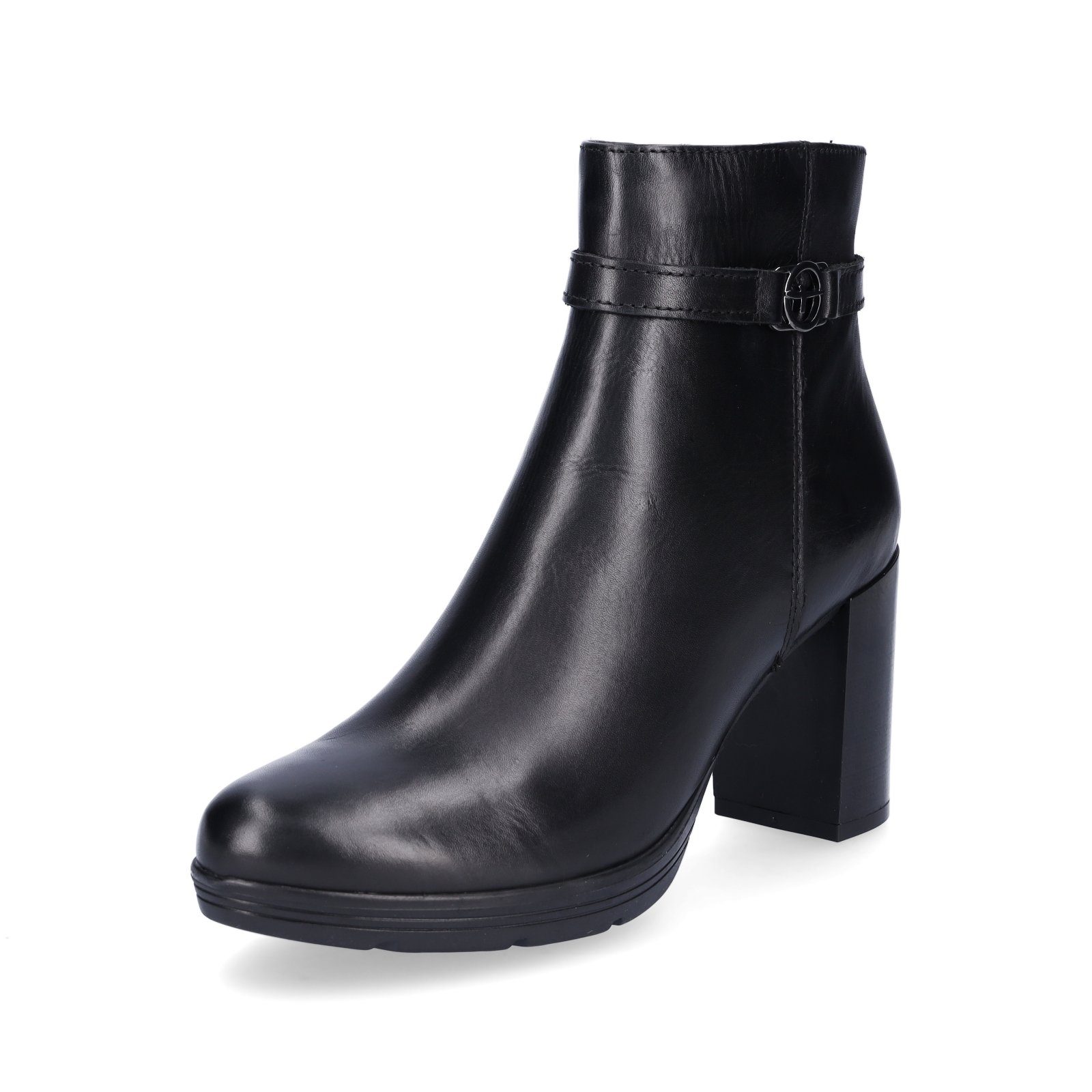 Tamaris Tamaris Damen Leder Stiefelette schwarz Stiefelette günstig online kaufen