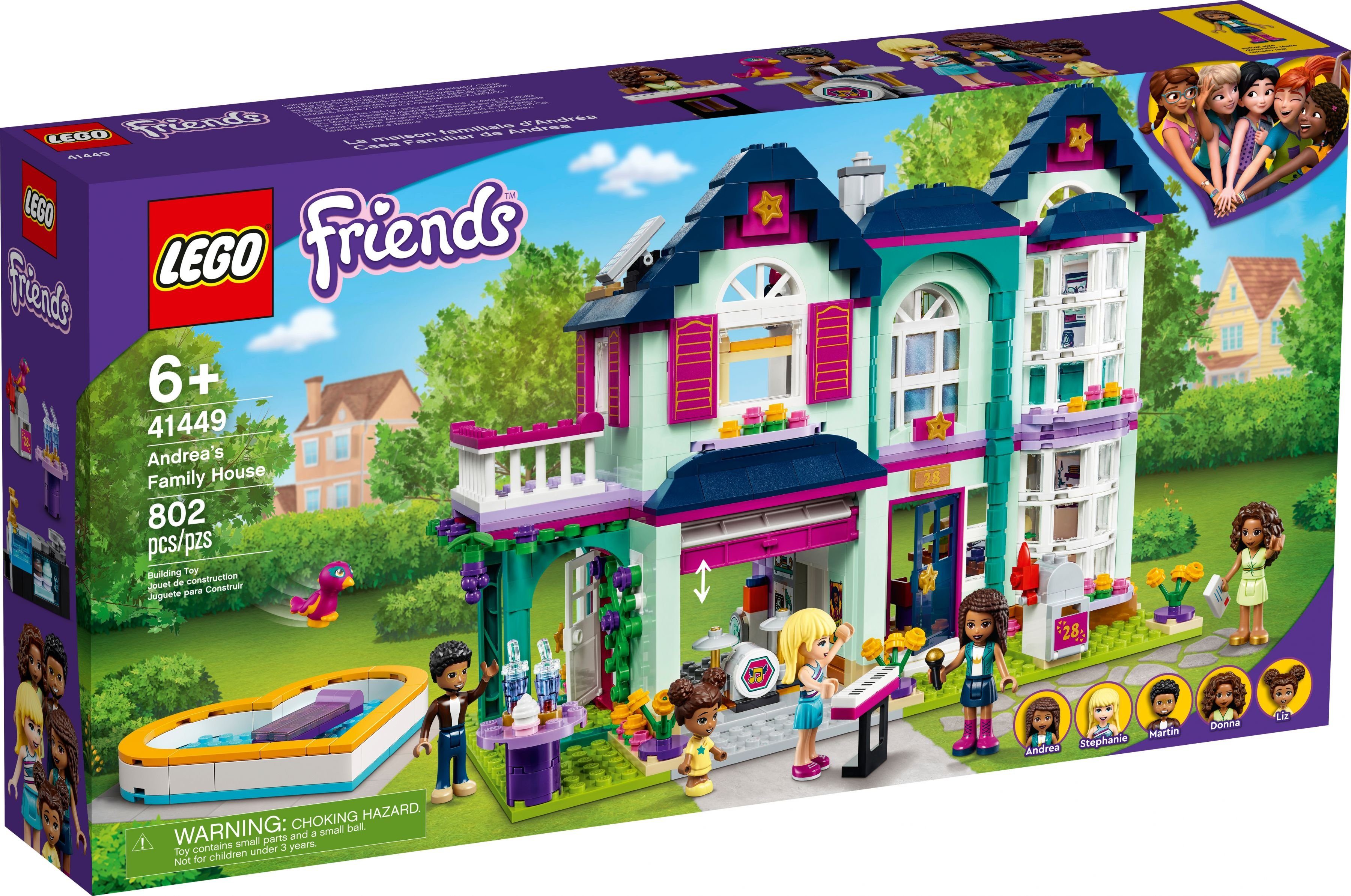 LEGO® Konstruktionsspielsteine LEGO Friends - Andreas Haus, (802 St)