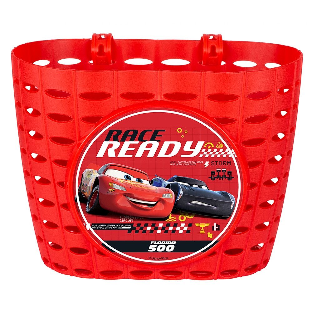 Seven Polska Fahrradkorb Kinder Lenkerkorb "Cars 3", rot, für Dinos, Superhelden & Co