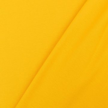 SCHÖNER LEBEN. Stoff Baumwolljersey Organic Bio Jersey einfarbig dunkel gelb 1,5m Breite, allergikergeeignet
