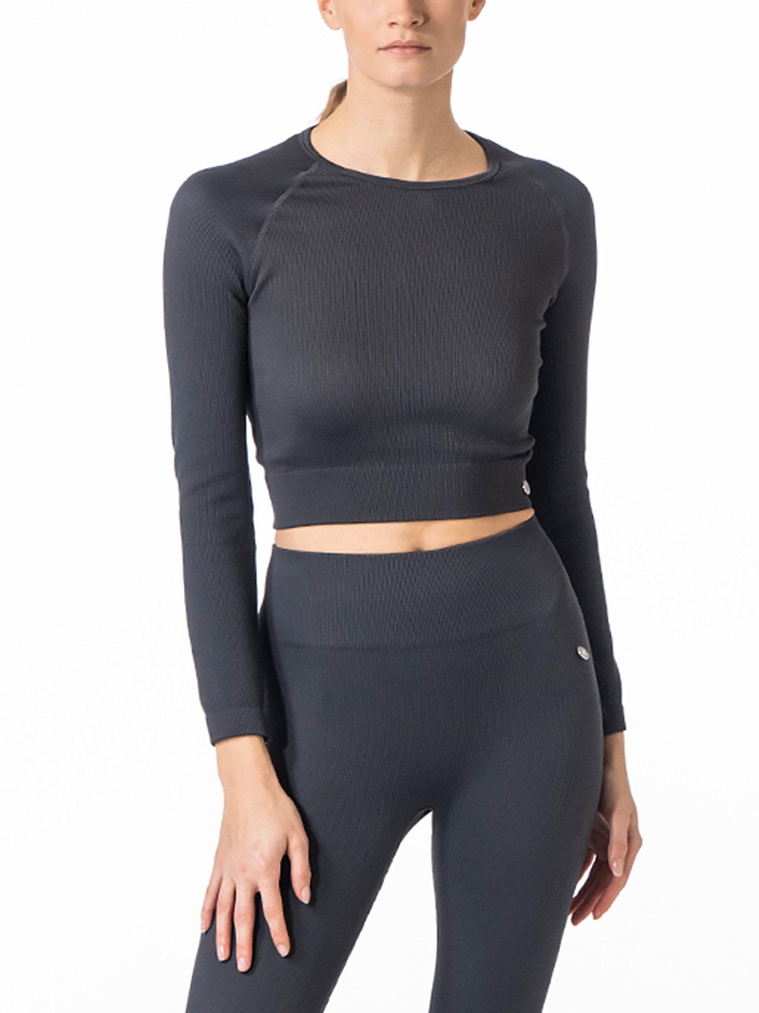 Crop-Top NUR DIE x Kilian Kerner Damen Crop Top in Ripp-Optik mit Daumenlöchern
