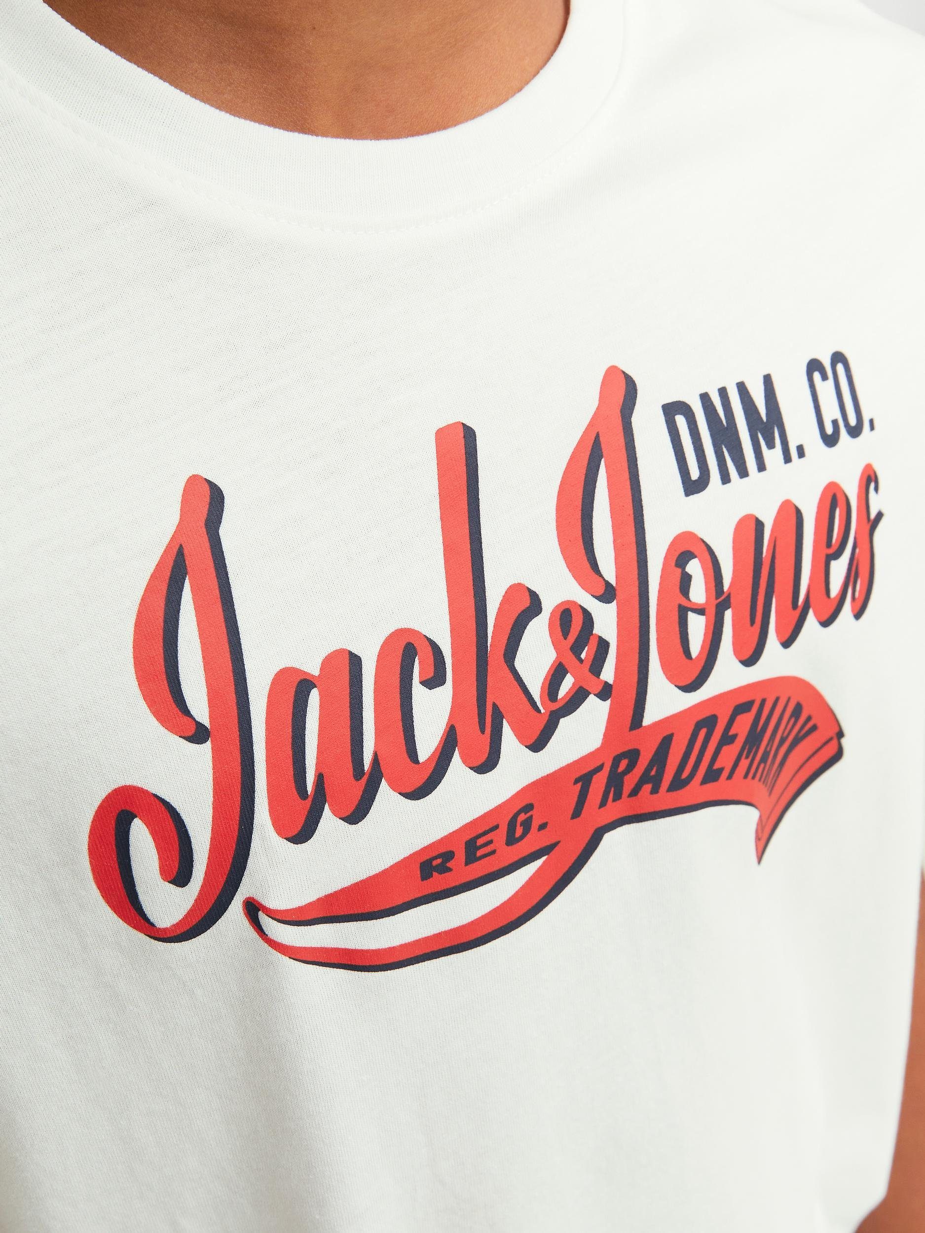 Jack & Jones COL TEE 2 NECK 23/24 dancer JJELOGO Junior cloud JNR T-Shirt