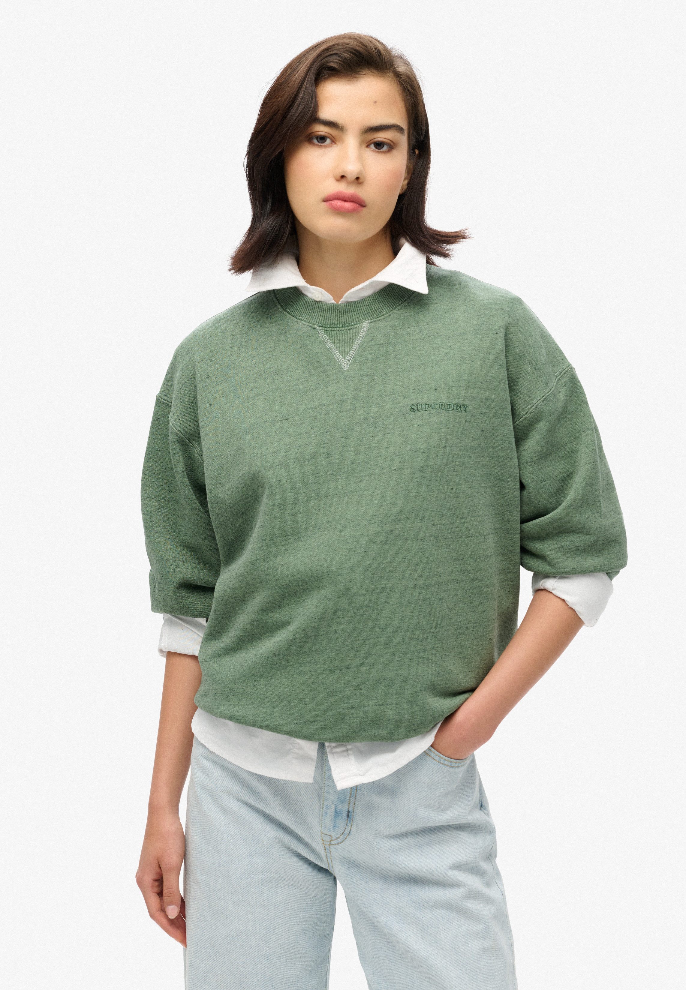 Superdry Sweatshirt ESSENTIAL LOGO OVERDYED SWEAT günstig online kaufen