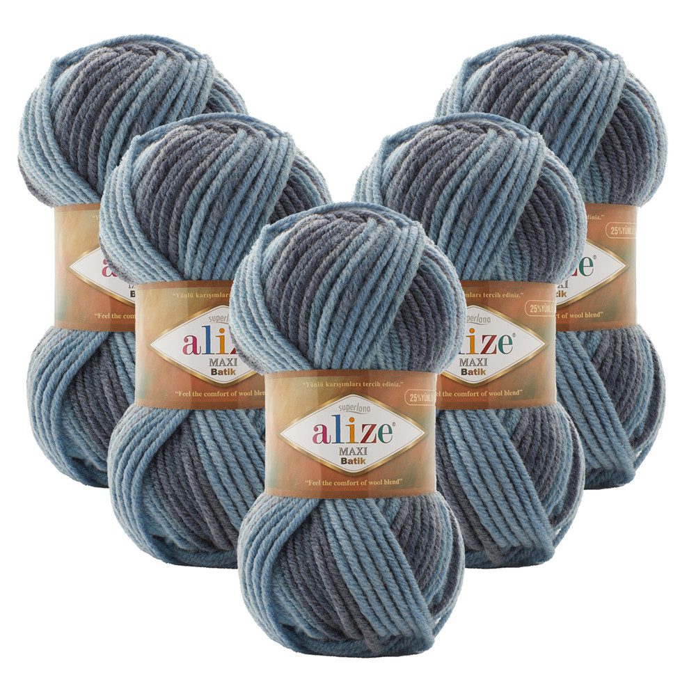 5 x ALIZE SUPERLANA MAXI BATIK 7785