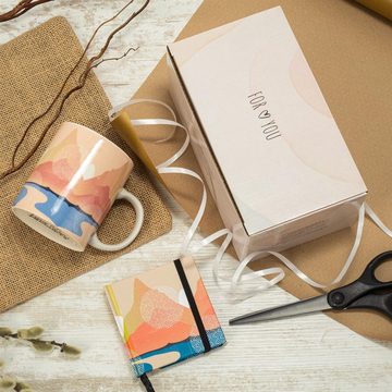 ILP Becher Geschenkset Notizheft & Becher, Geschenktasse in Geschenkverpackung - Geburtstagsgeschenk für Frauen