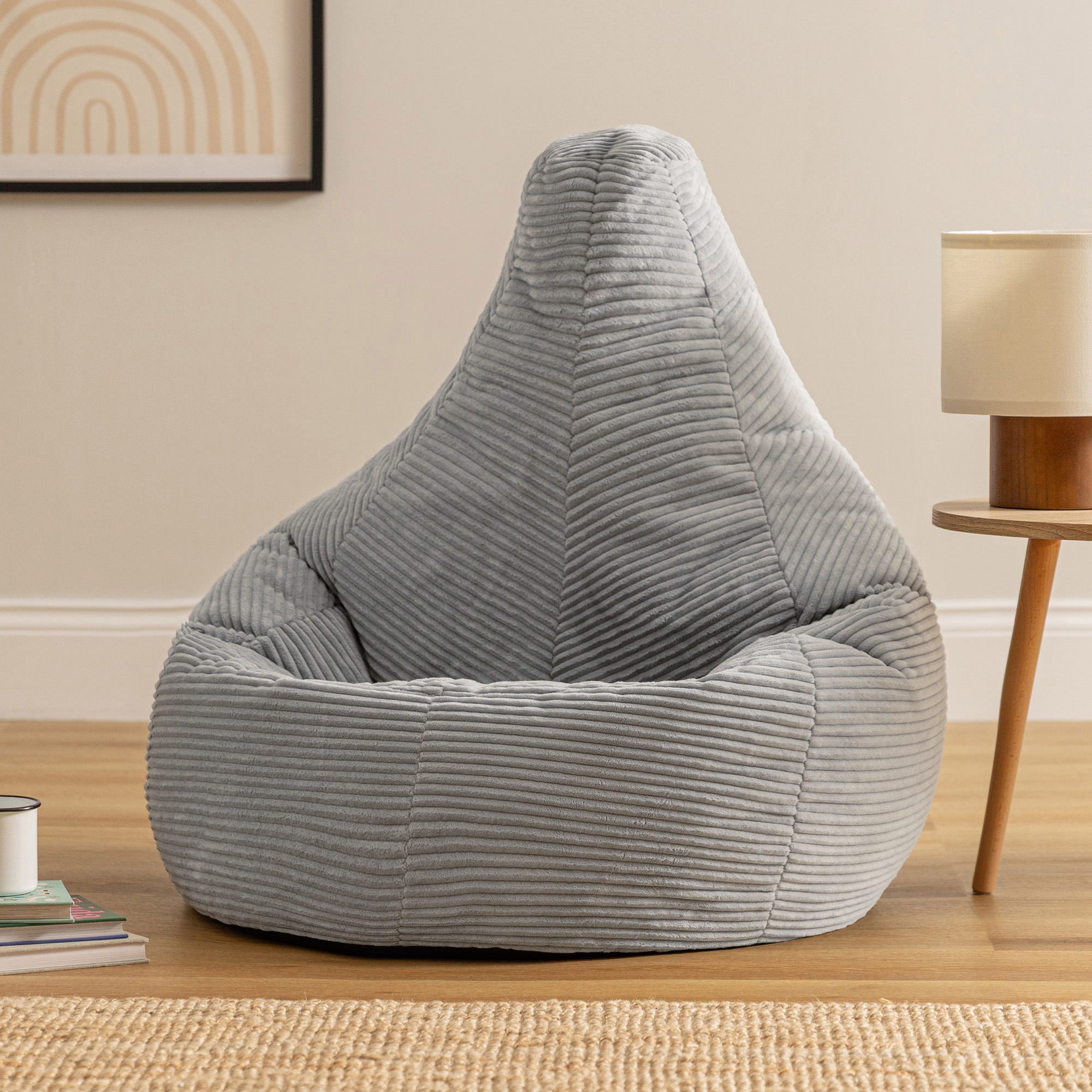 icon Sitzsack Sessel mit Rückenlehne aus Cord „Dalton“, Sitzsack XXL, Gaming Sitzsack, Made in Germany, Erwachsene & Kinder