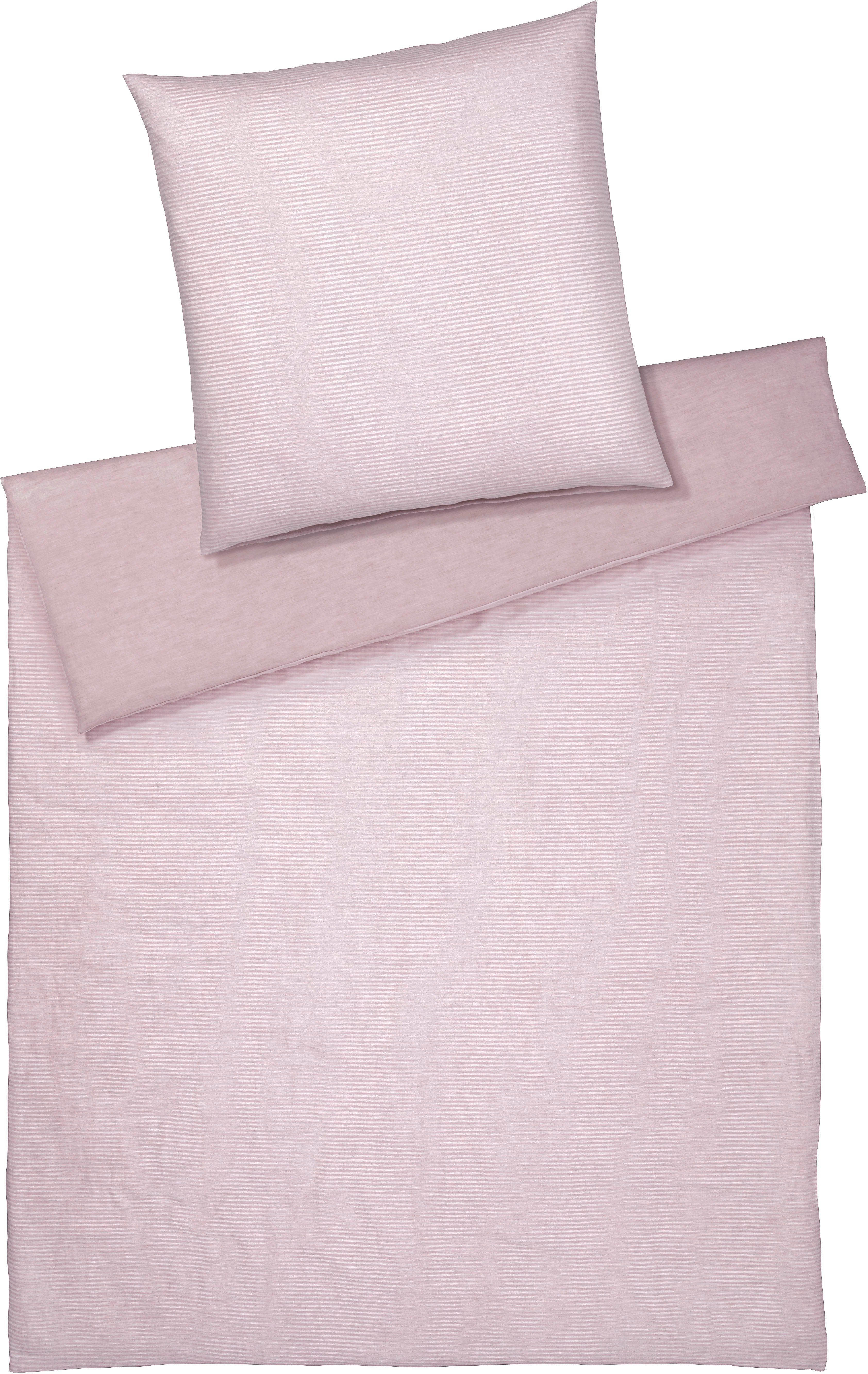 Elegante Bettwäsche Whisper, Halbleinen, 2 teilig, angenehmes Hautgefühl