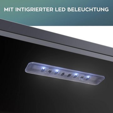 Heinrich´s Getränkekühlschrank mit Glastür HGK 3274, 84 cm hoch, 45 cm breit, Mini Kühlschrank mit LED-Innenraumbeleuchtung kompakt Büro Garten