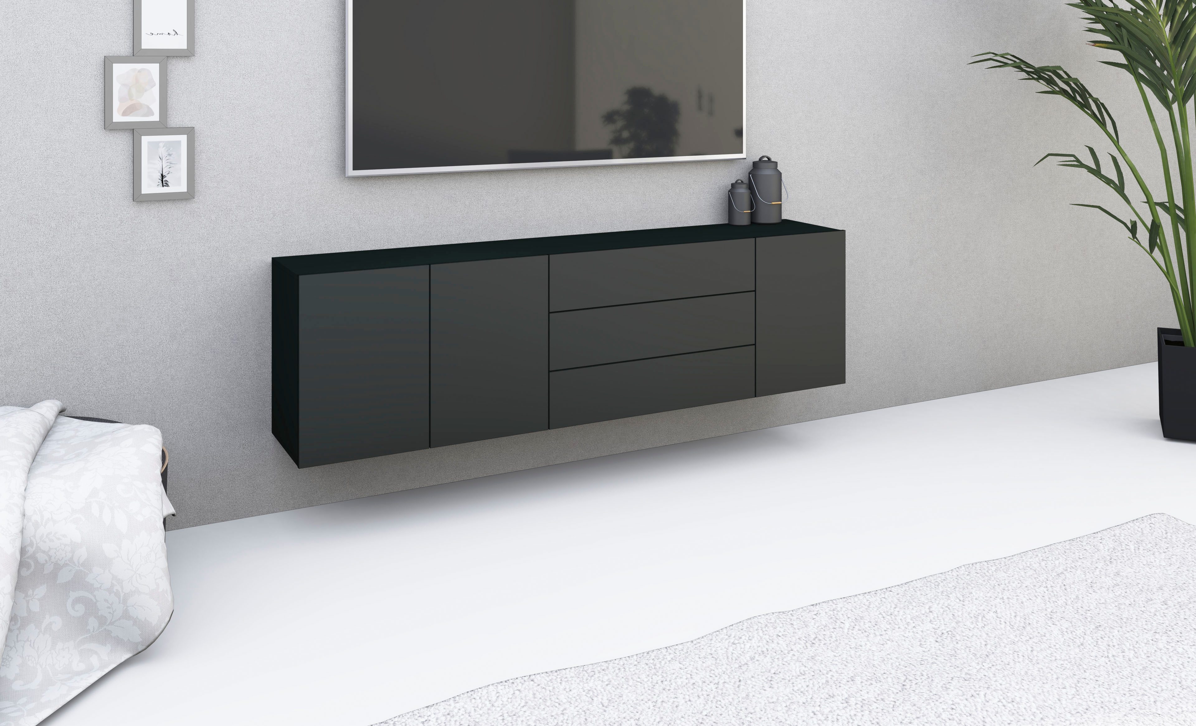 borchardt Möbel Sideboard "Sophia", Breite 190 cm, hängend und stehend mont günstig online kaufen
