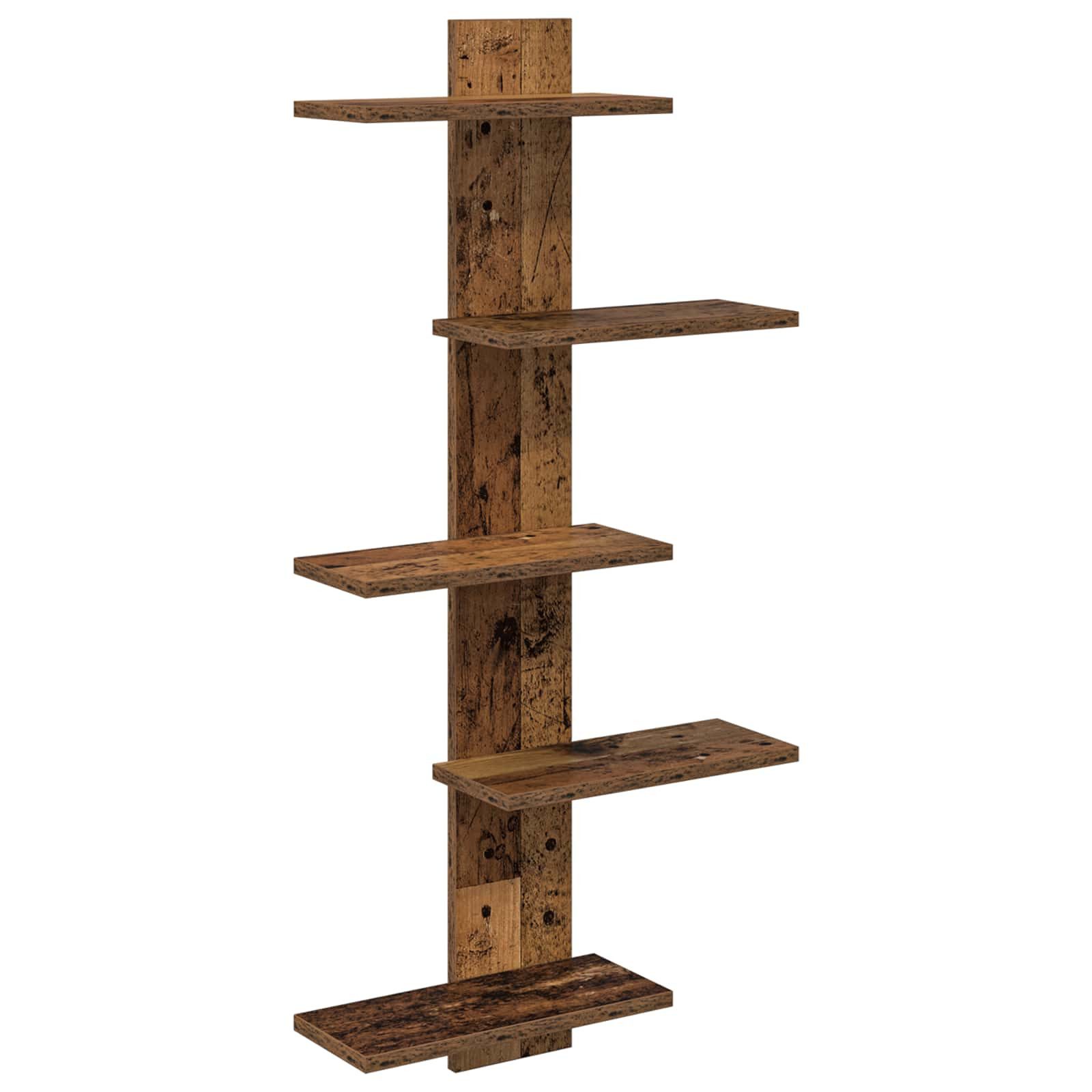 vidaXL Regal Wandregal Altholz 48,5 x 15 x 101 cm Holzwerkstoff, 1-tlg.