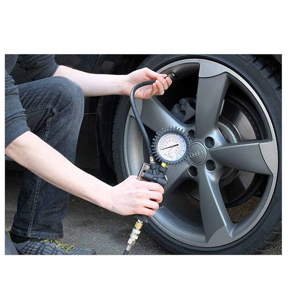 Airpress Druckluft-Schlagschrauber Reifendruckpistole mit Manometer bis 12 bar Typ 42078, (1 Stück)