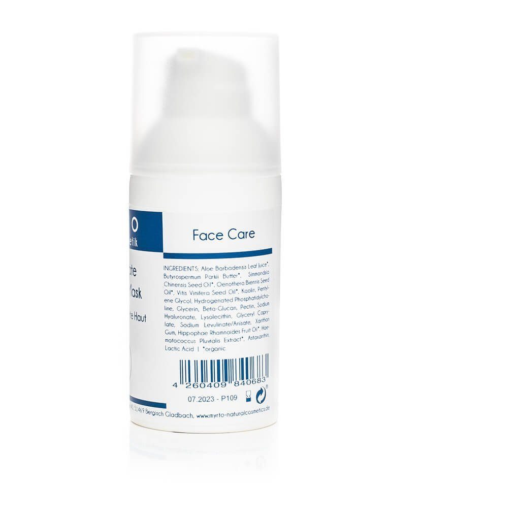 myrto Naturkosmetik Anti-Aging-Creme Regenerate Soothing Mask - beruhigende Gesichtsmaske, Bestbewertung bei Codecheck: 100% EMPFEHLENSWERT (grüner Ring)