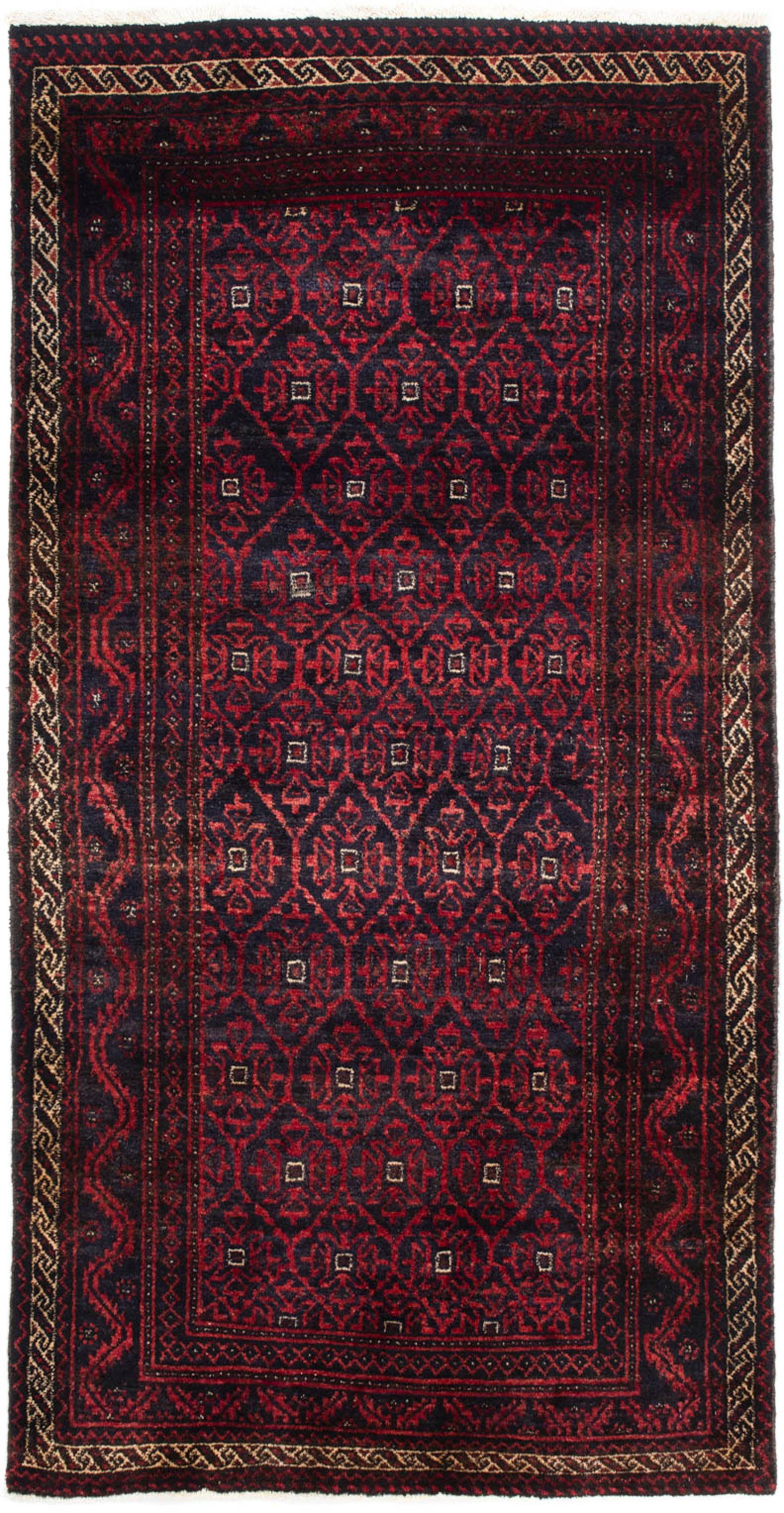 Orientteppich Belutsch Handgeknüpft, Zertifikat x morgenland, 8 dunkelrot, 92 cm Einzelstück 177 mm, Höhe: mit rechteckig, Wohnzimmer, - -