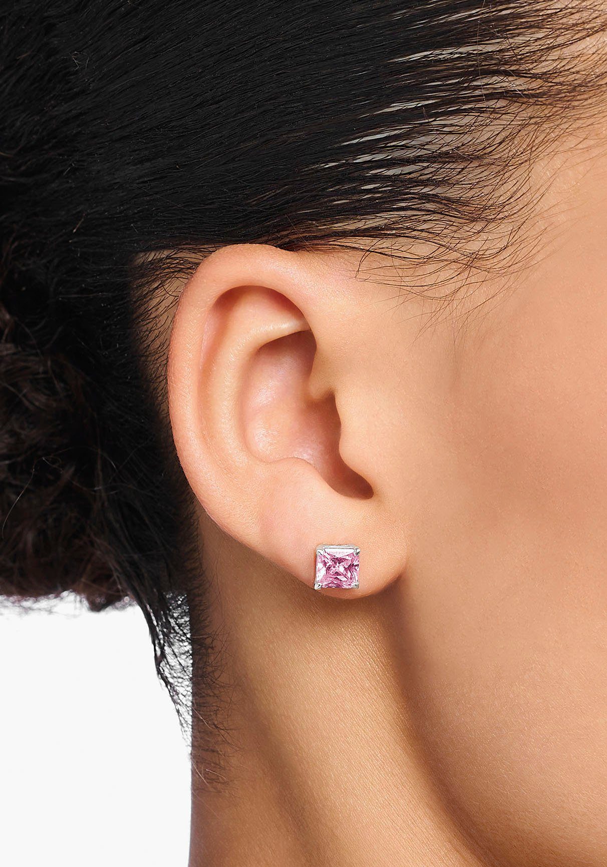 THOMAS SABO Paar Ohrstecker, mit Zirkonia (synth), Spinell (synth), Onyx oder Glas-Keramik Stein