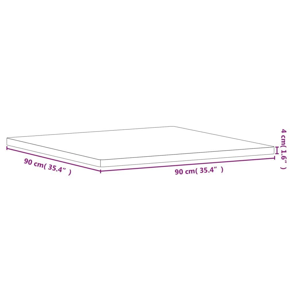 Quadratisch Tischplatte furnicato Buche Massivholz 90x90x4 cm