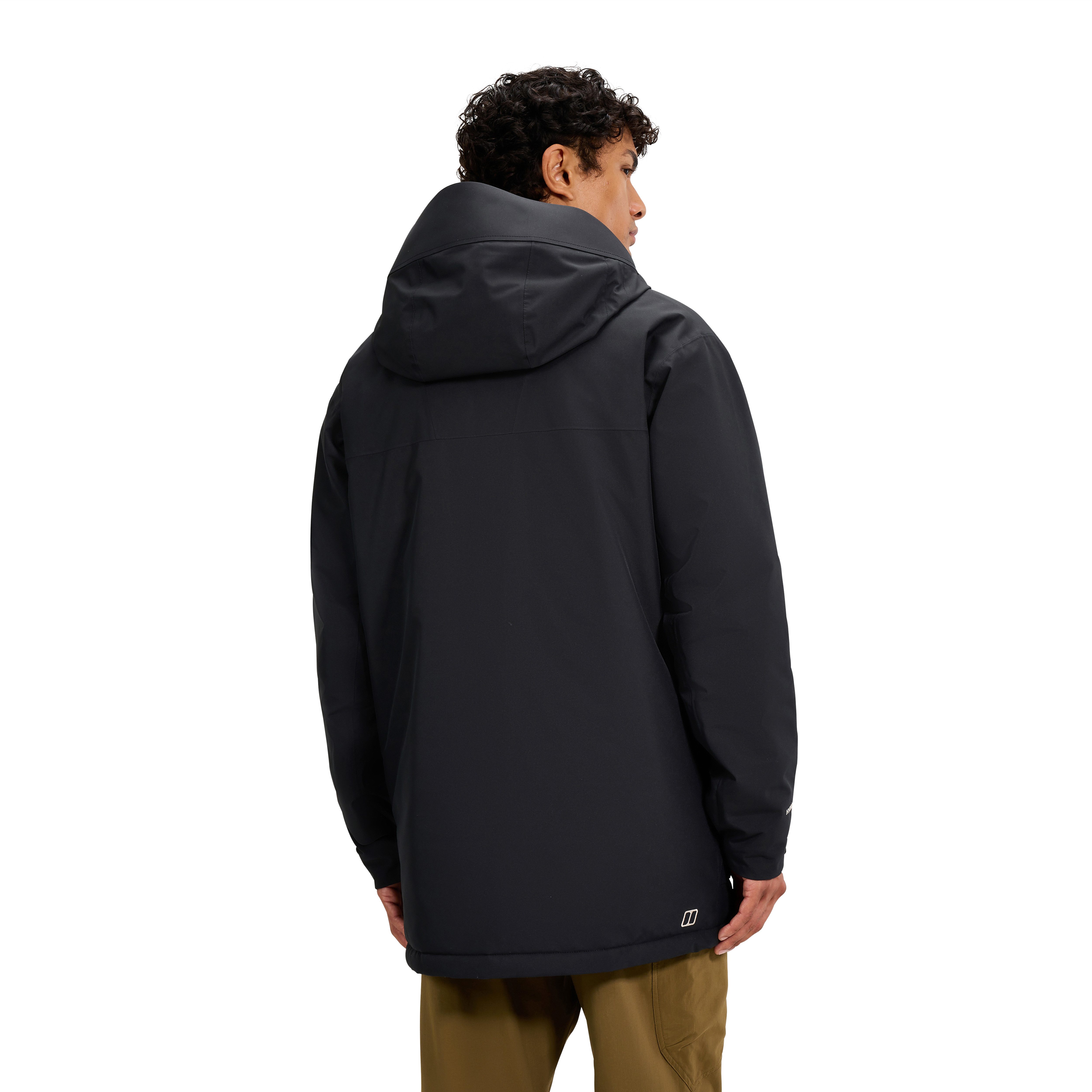 Berghaus Parka WANSBECK INSULATED PARKA mit geschichteter Kapuze, wasserdicht, atmungsaktiv, langer Schnitt